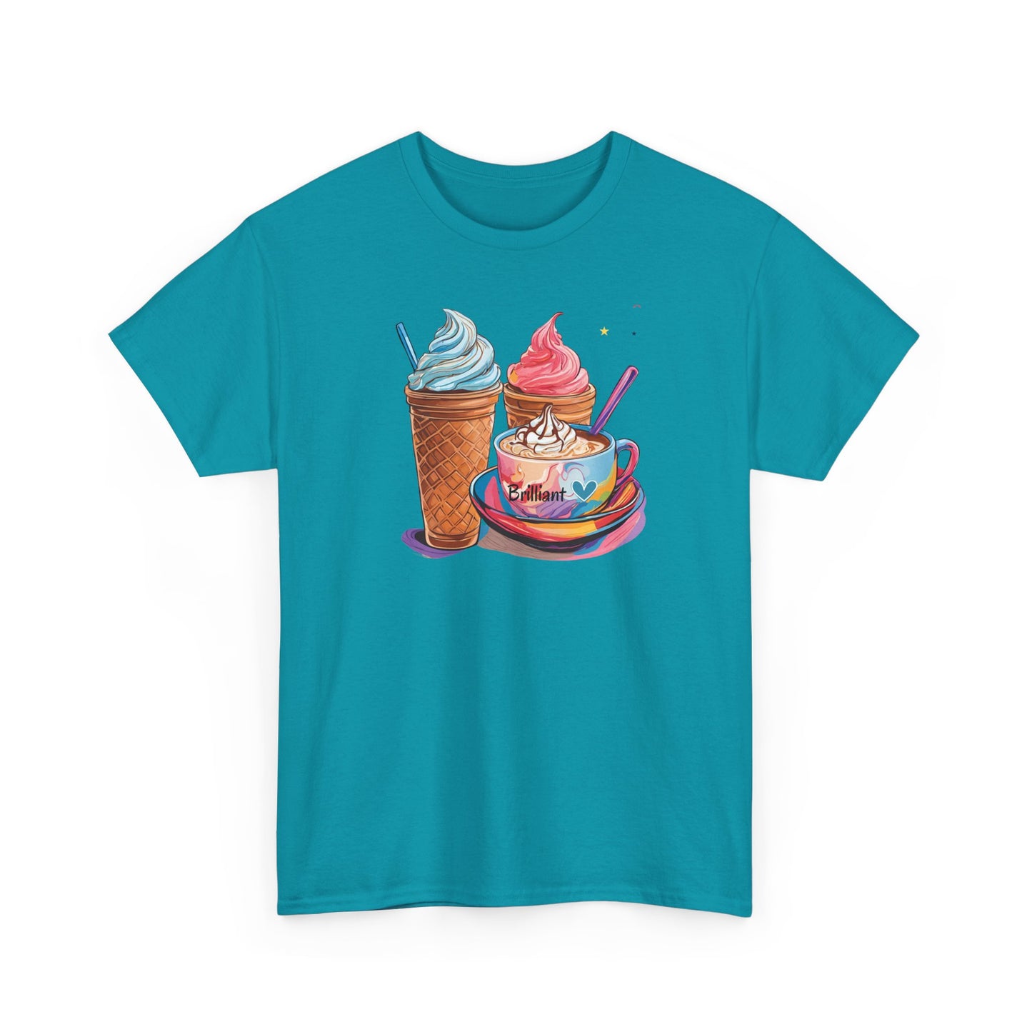 Brilliant Ice Cream Unisex Heavy Cotton Tee - Perfect for Summer Fun