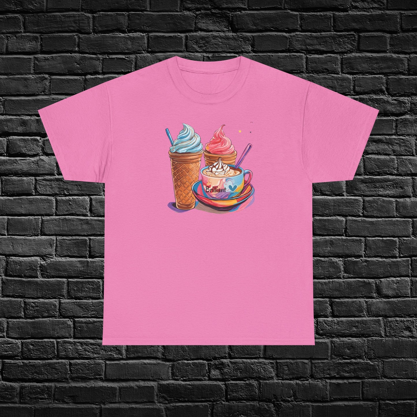 Brilliant Ice Cream Unisex Heavy Cotton Tee - Perfect for Summer Fun