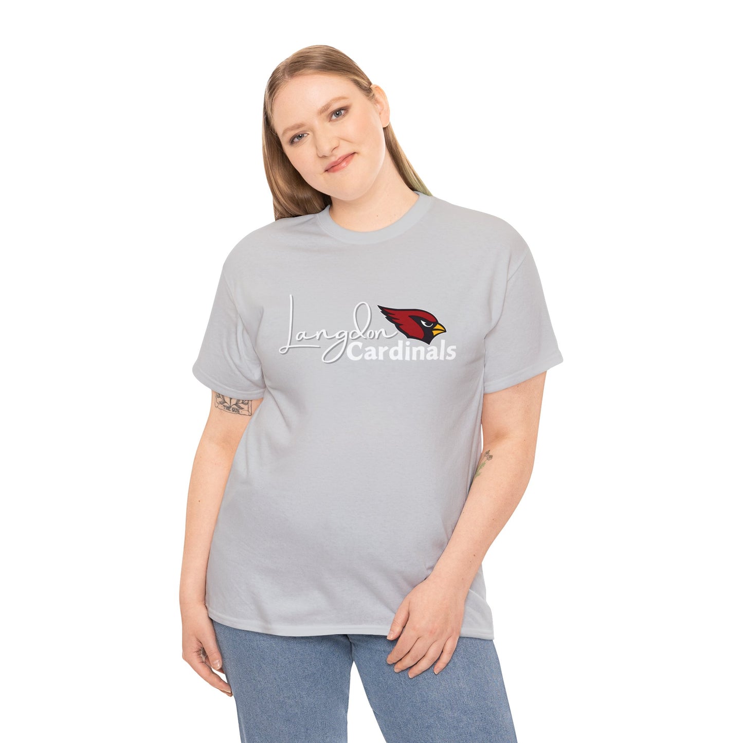 Langdon White Logo2 adult Heavy Cotton Tee