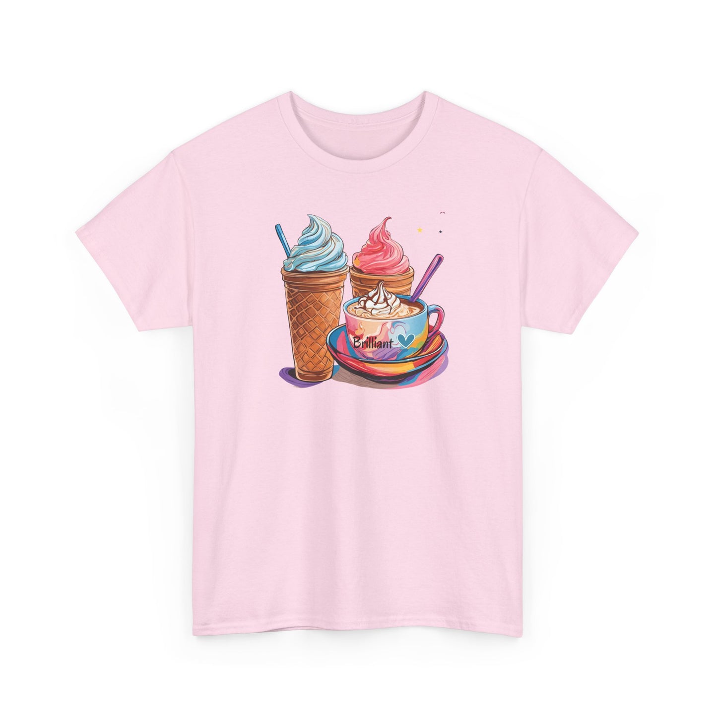 Brilliant Ice Cream Unisex Heavy Cotton Tee - Perfect for Summer Fun