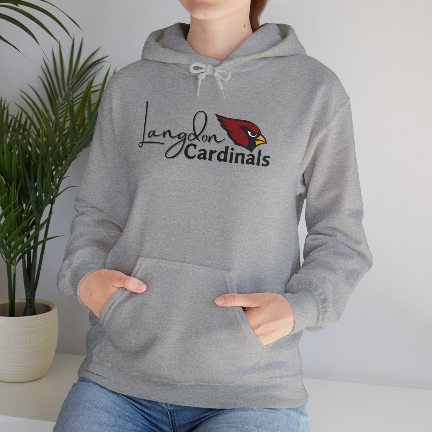 Langdon Cardinal LogoUnisex Heavy Blend™ Hooded Sweatshirt