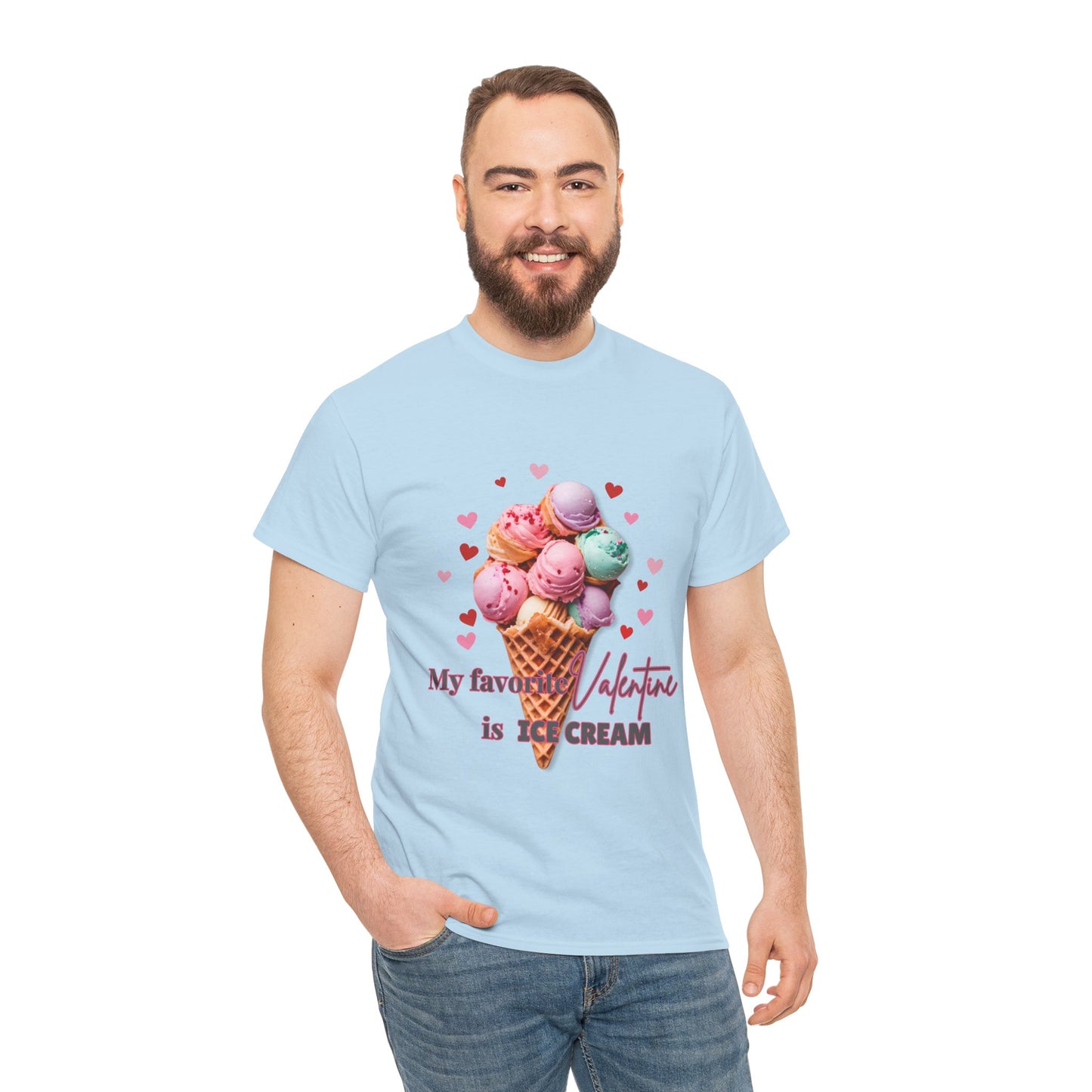 My Favorite Valentine is Ice Cream, Cotton T-shirt