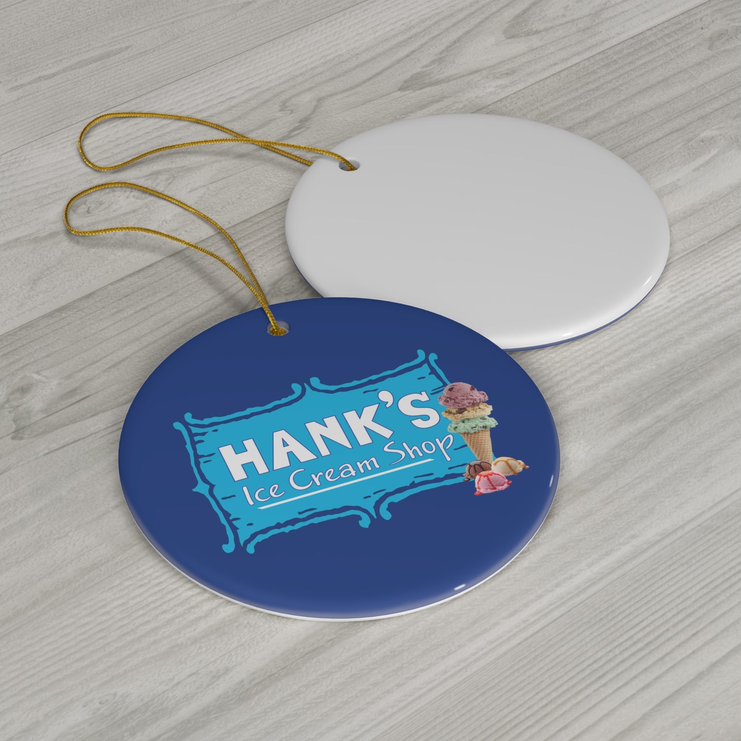 Hank's Ceramic Ornament-, 4 Shapes