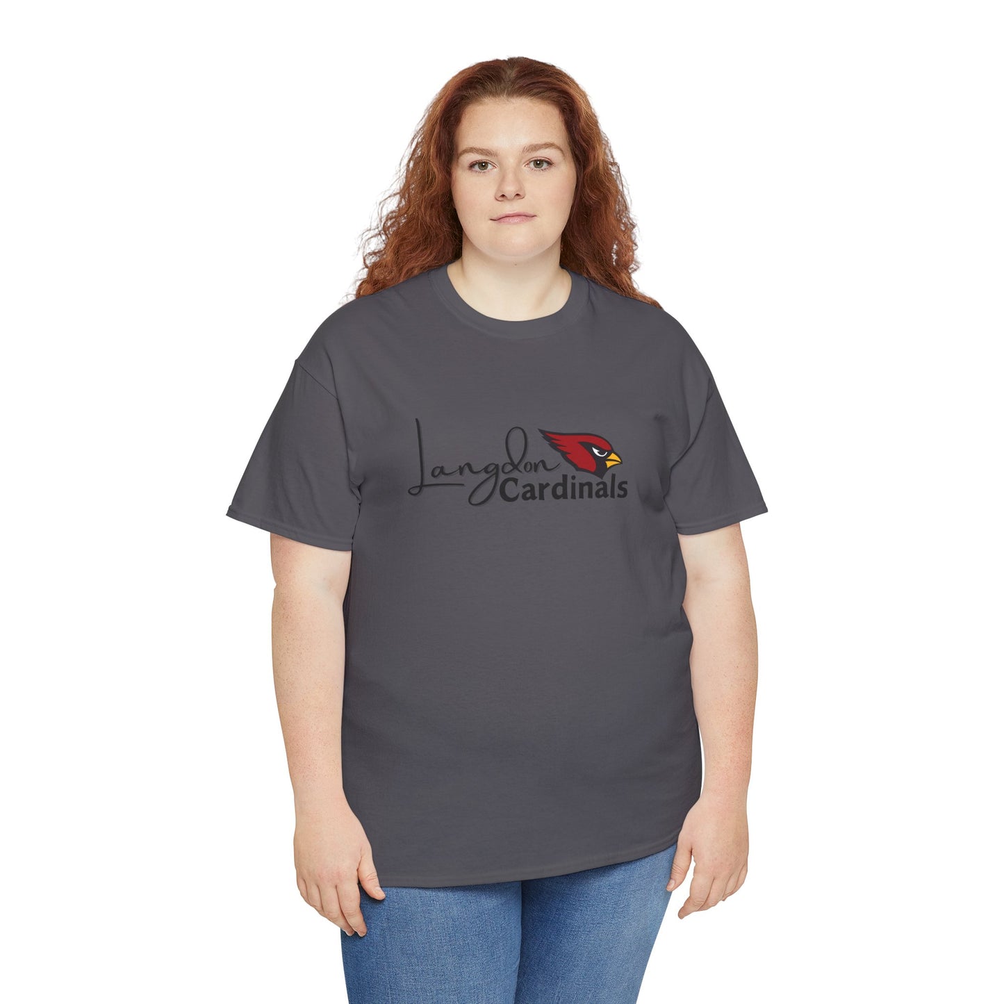 Langdon Cardinal Logo Adult Heavy Cotton Tee