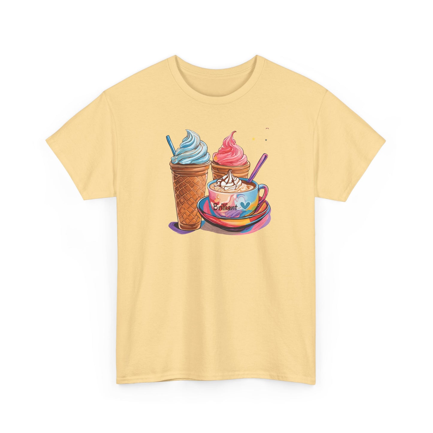 Brilliant Ice Cream Unisex Heavy Cotton Tee - Perfect for Summer Fun