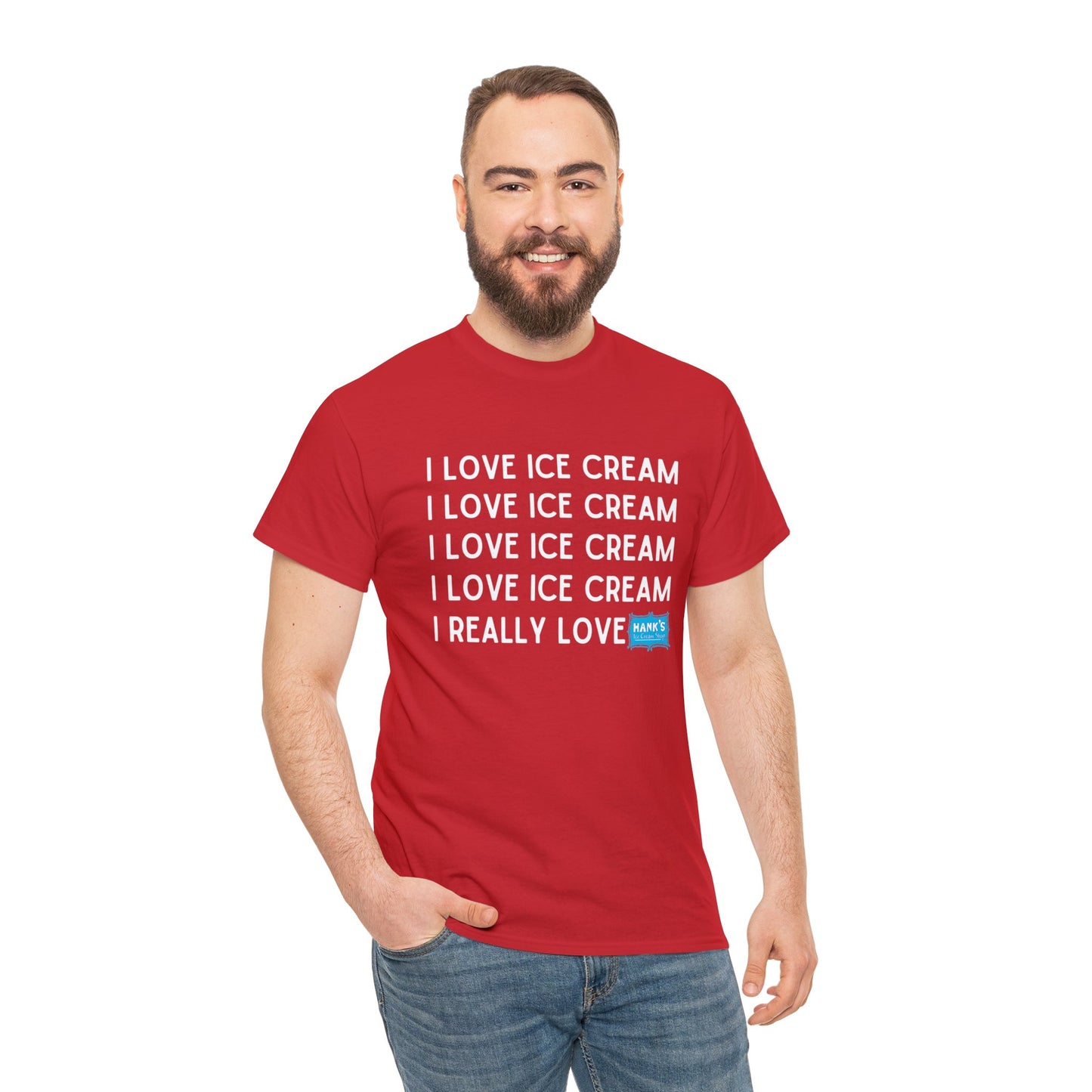 I Love Ice Cream. Adult Heavy Cotton Tee