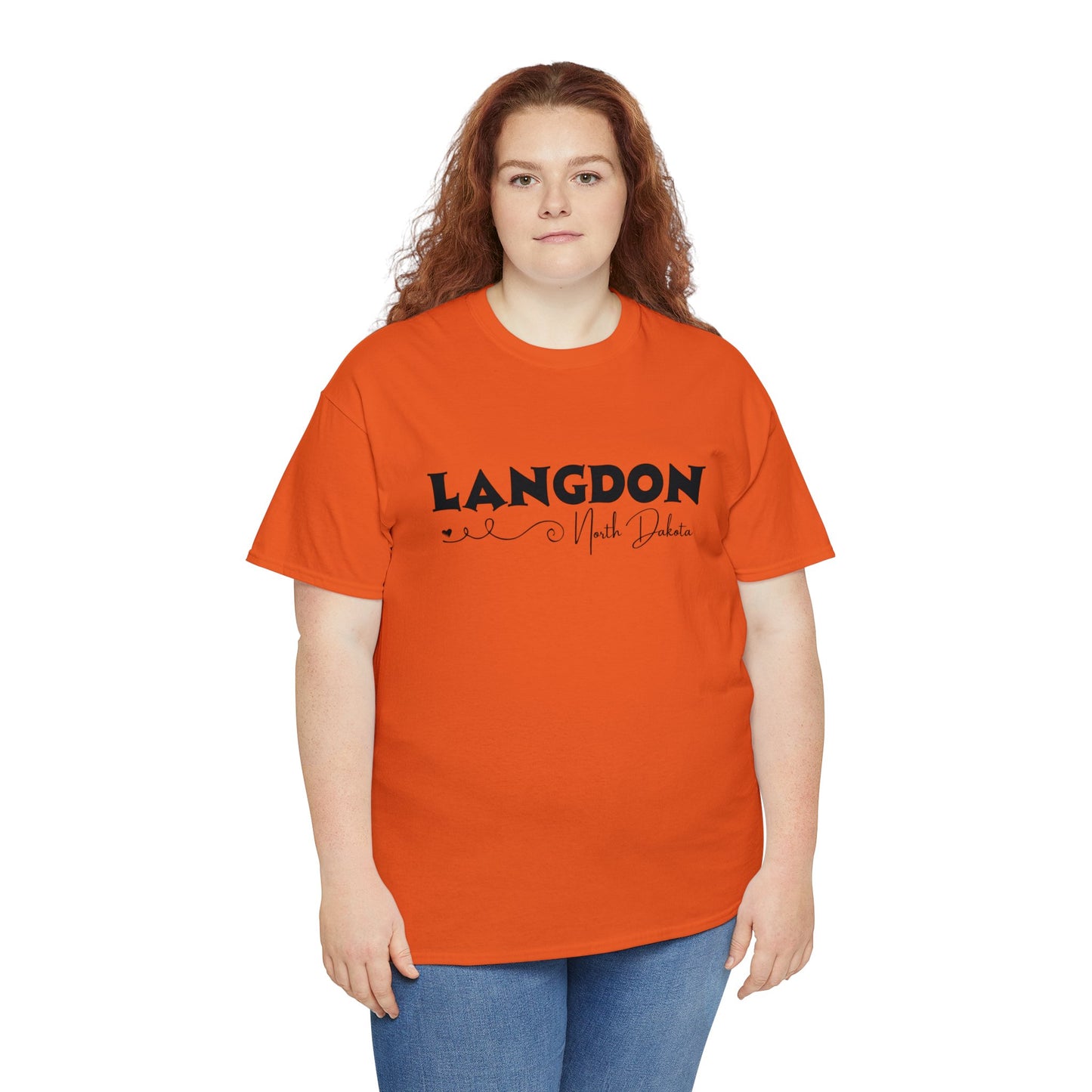 Langdon ND Adult Heavy Cotton Tee