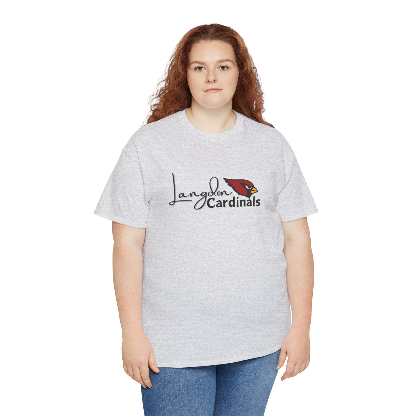 Langdon Cardinal Logo Adult Heavy Cotton Tee