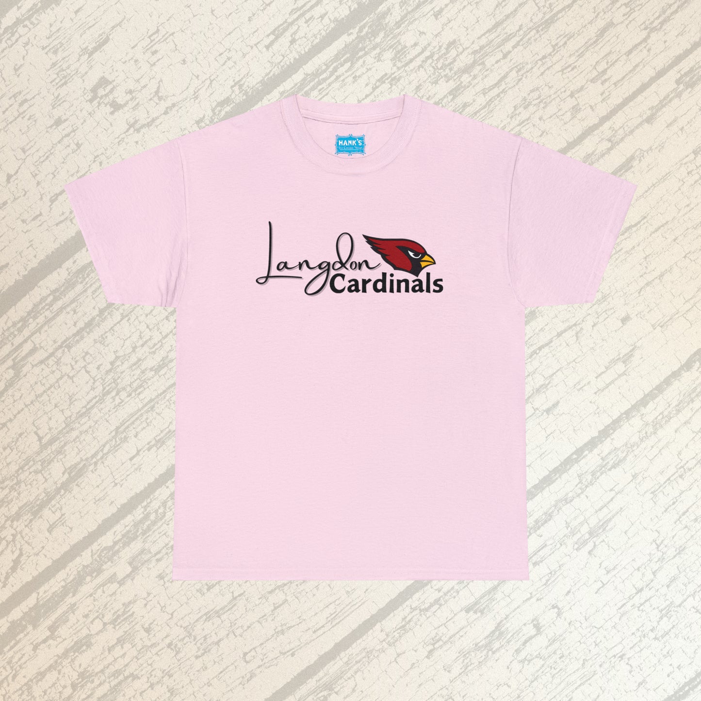 Langdon Cardinal logo2 Heavy Cotton Tee