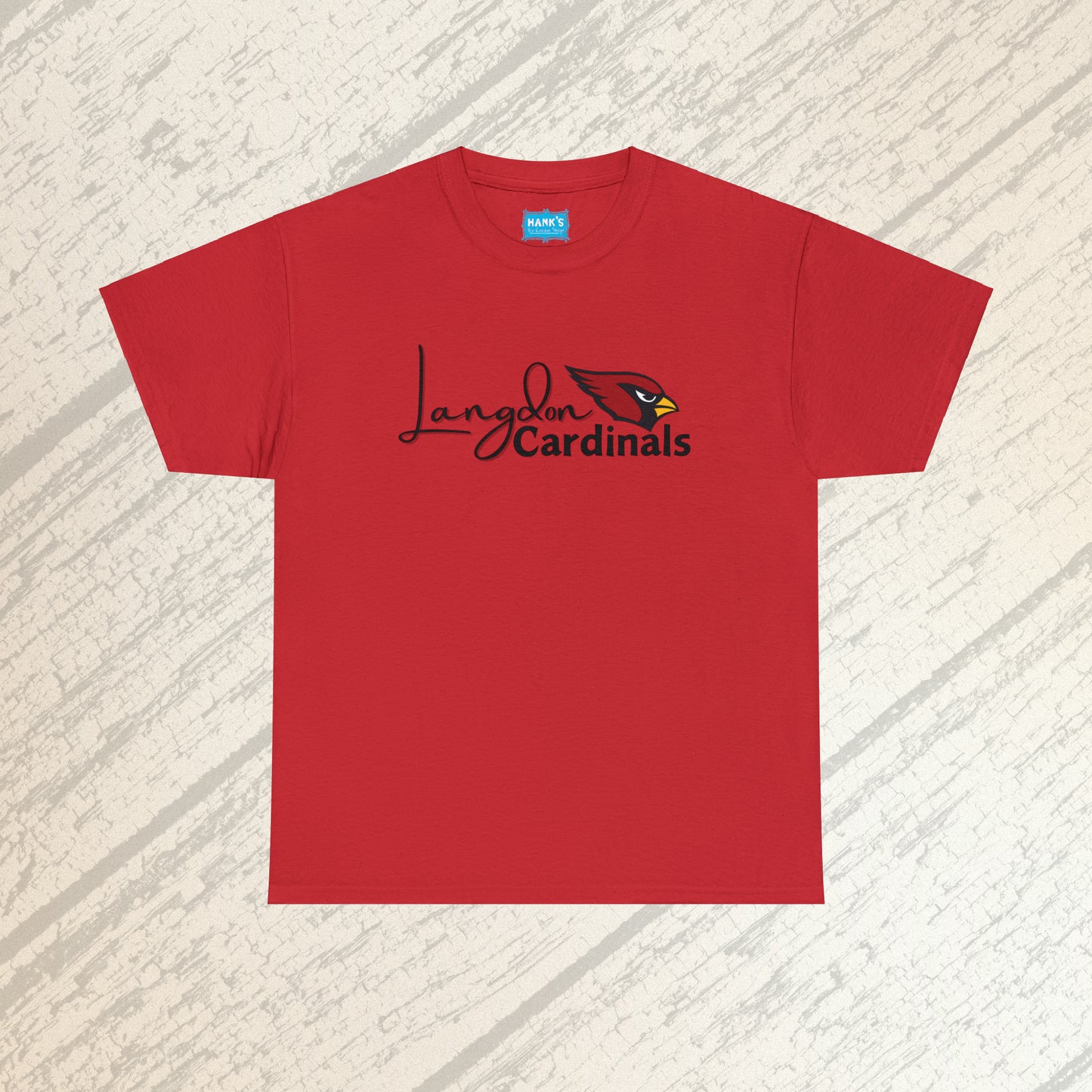 Langdon Cardinal logo2 Heavy Cotton Tee