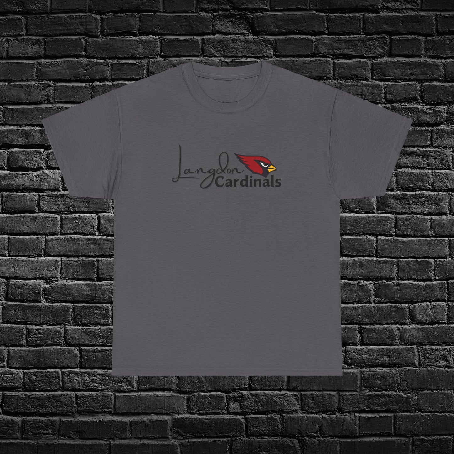 Langdon Cardinal Logo Adult Heavy Cotton Tee