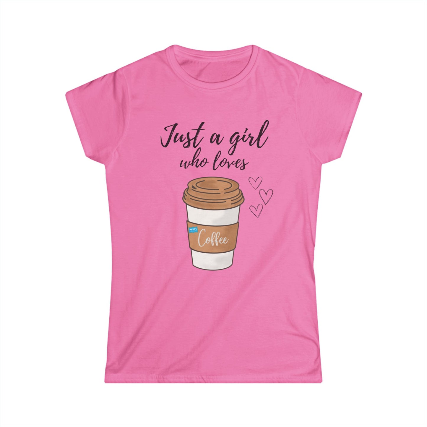 Woman who loves coffee. Women's Softstyle Tee