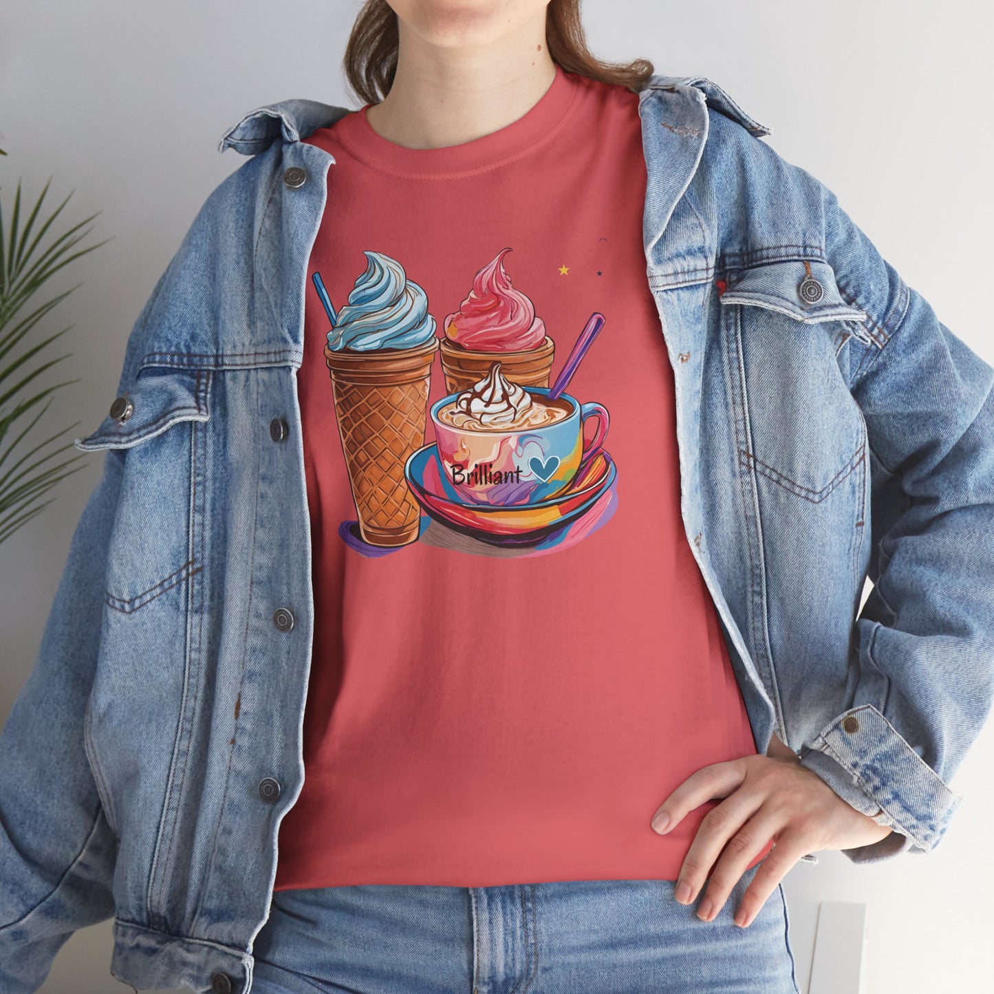 Brilliant Ice Cream Unisex Heavy Cotton Tee - Perfect for Summer Fun