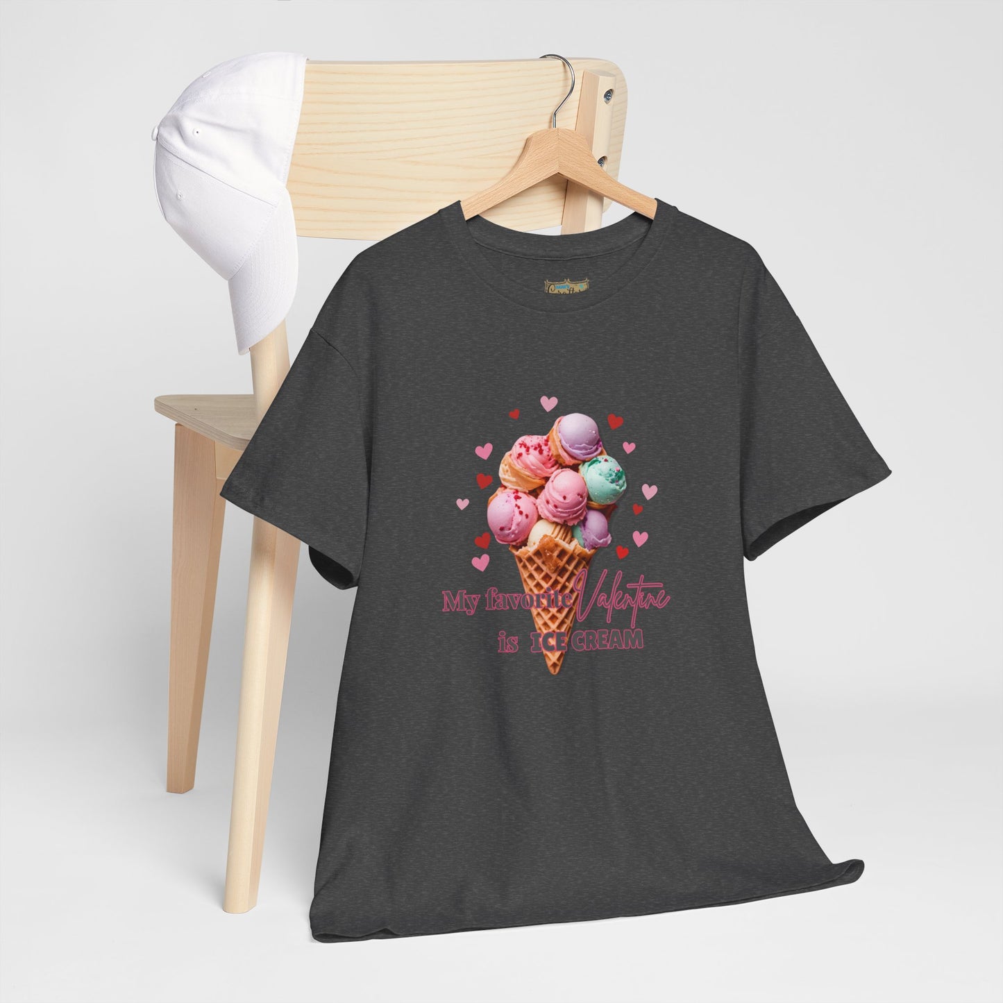 My Favorite Valentine is Ice Cream, Cotton T-shirt