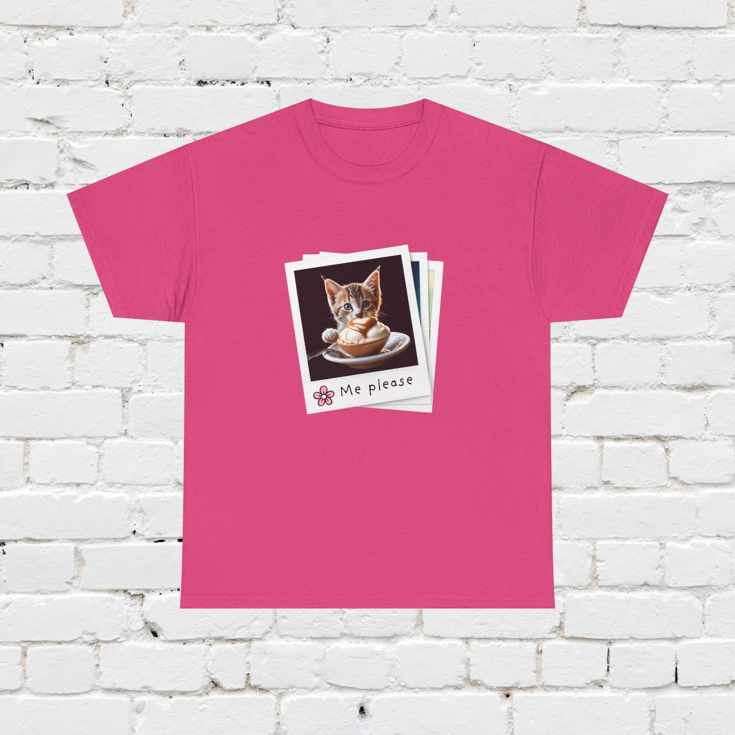 Cute Cat Lover Tee, Unisex Heavy Cotton T-Shirt, Cat Lover Gift, Funny Pet Shirt, Animal Lover Apparel, Me Please Tee, Everyday Casual Wear