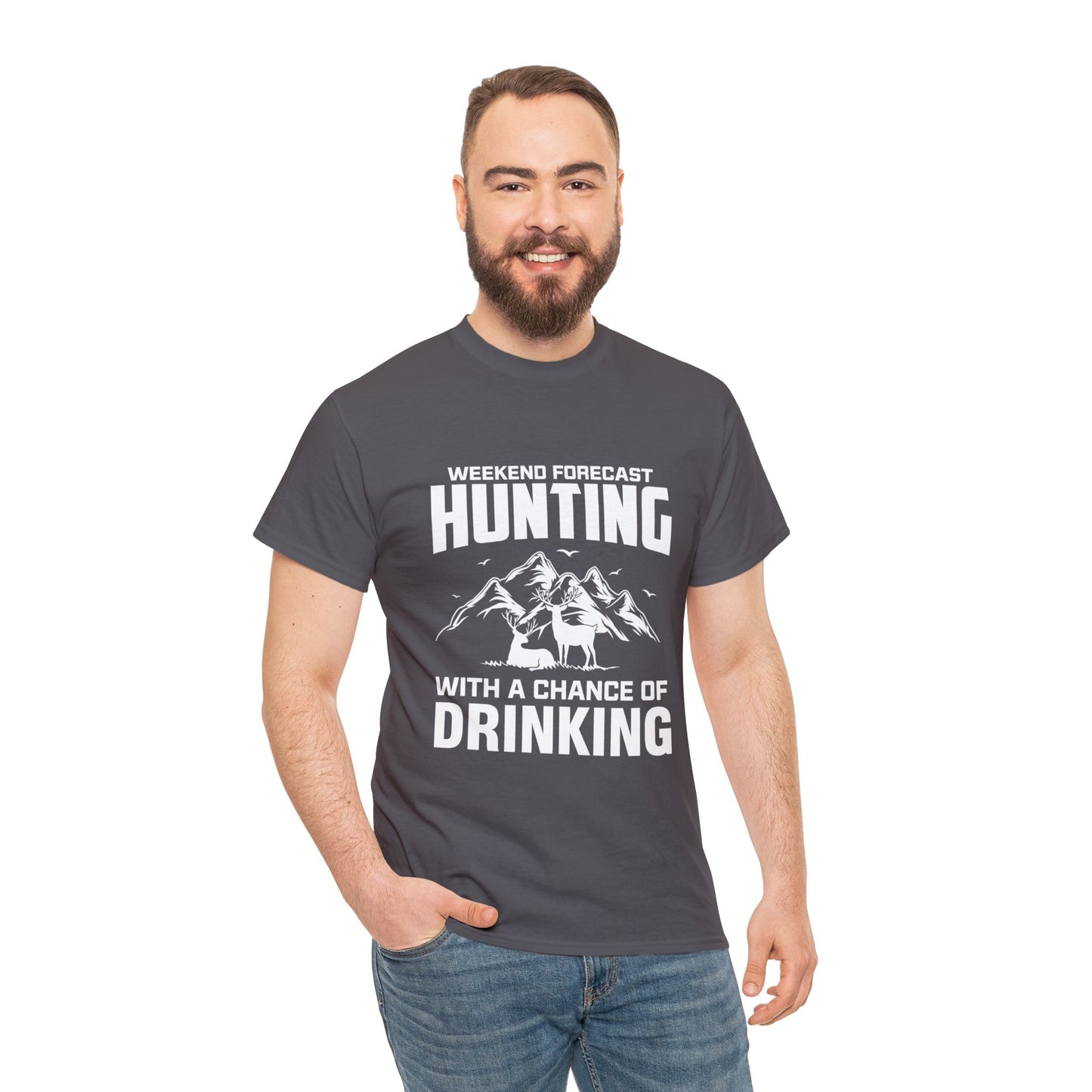 Hunting Forecast. Adult Heavy Cotton Tee