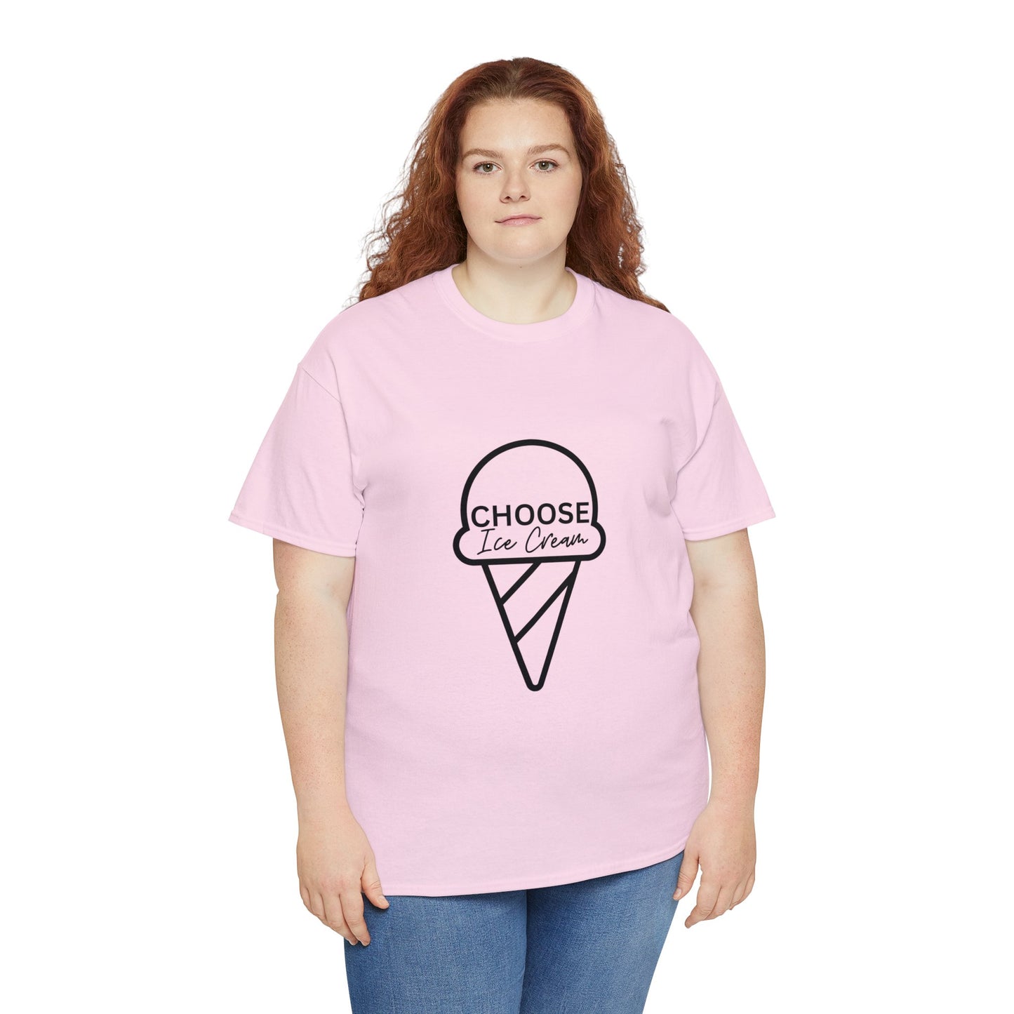 Choose Ice Cream. Adult Heavy Cotton Tee