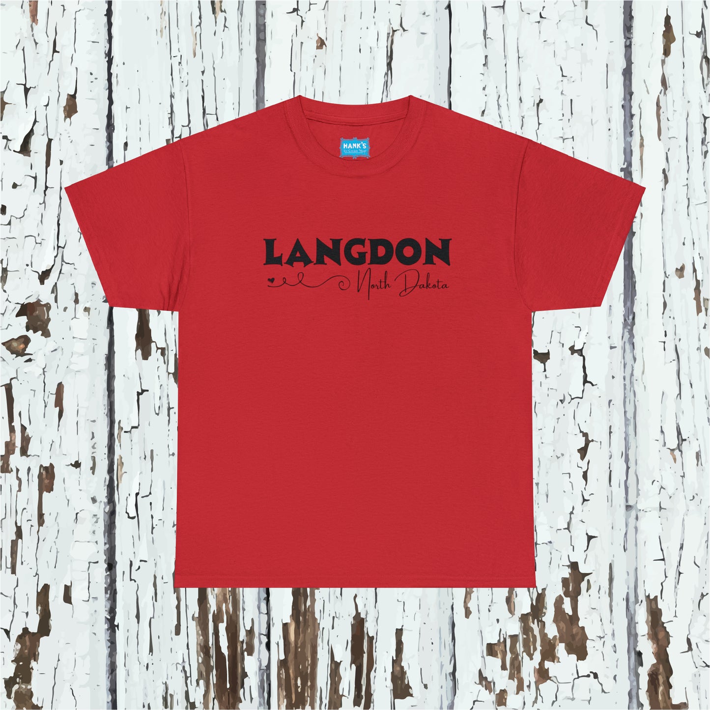 Langdon ND Adult Heavy Cotton Tee