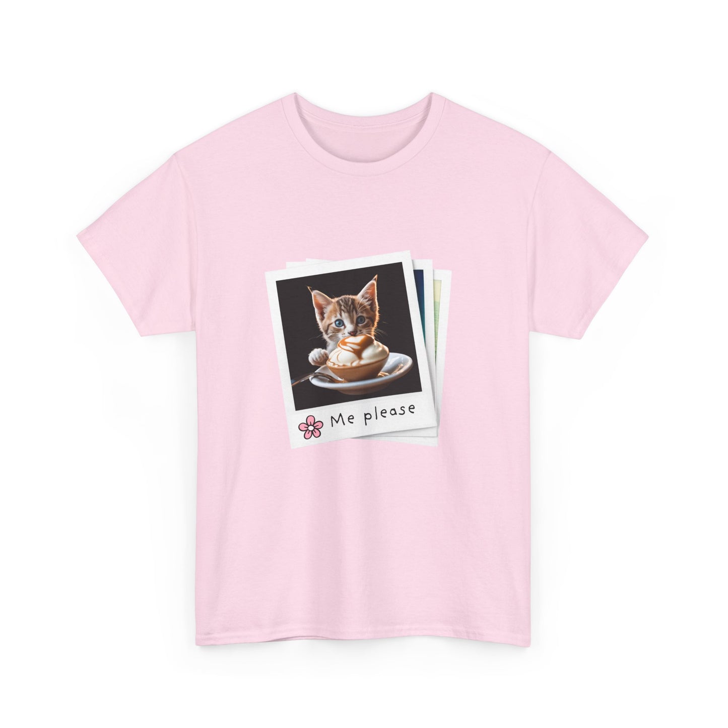 Cute Cat Lover Tee, Unisex Heavy Cotton T-Shirt, Cat Lover Gift, Funny Pet Shirt, Animal Lover Apparel, Me Please Tee, Everyday Casual Wear