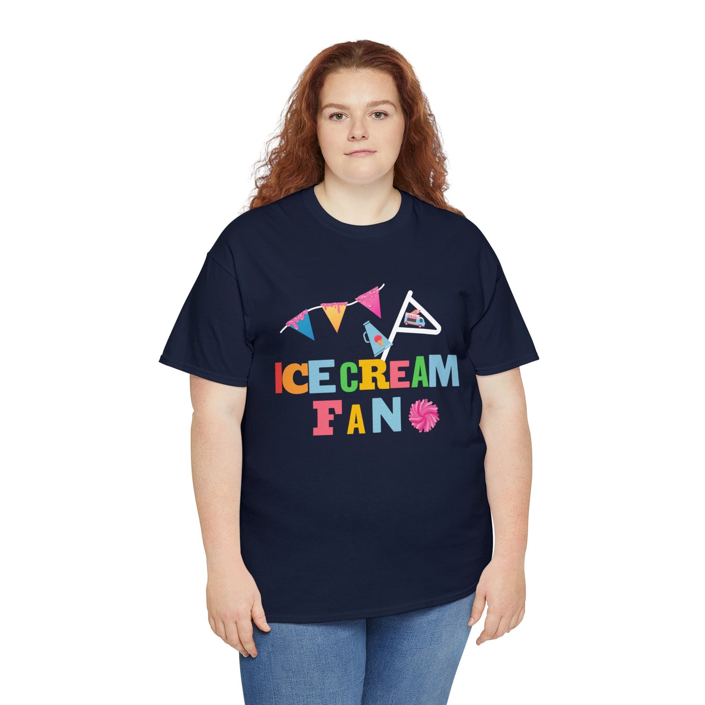 Ice Cream Fan. Adult Heavy Cotton Tee