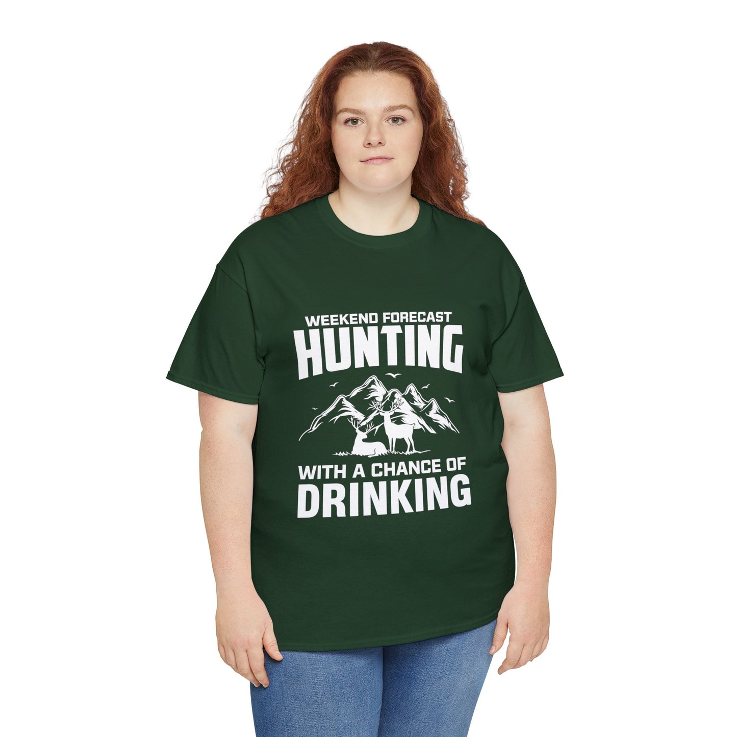 Hunting Forecast. Adult Heavy Cotton Tee