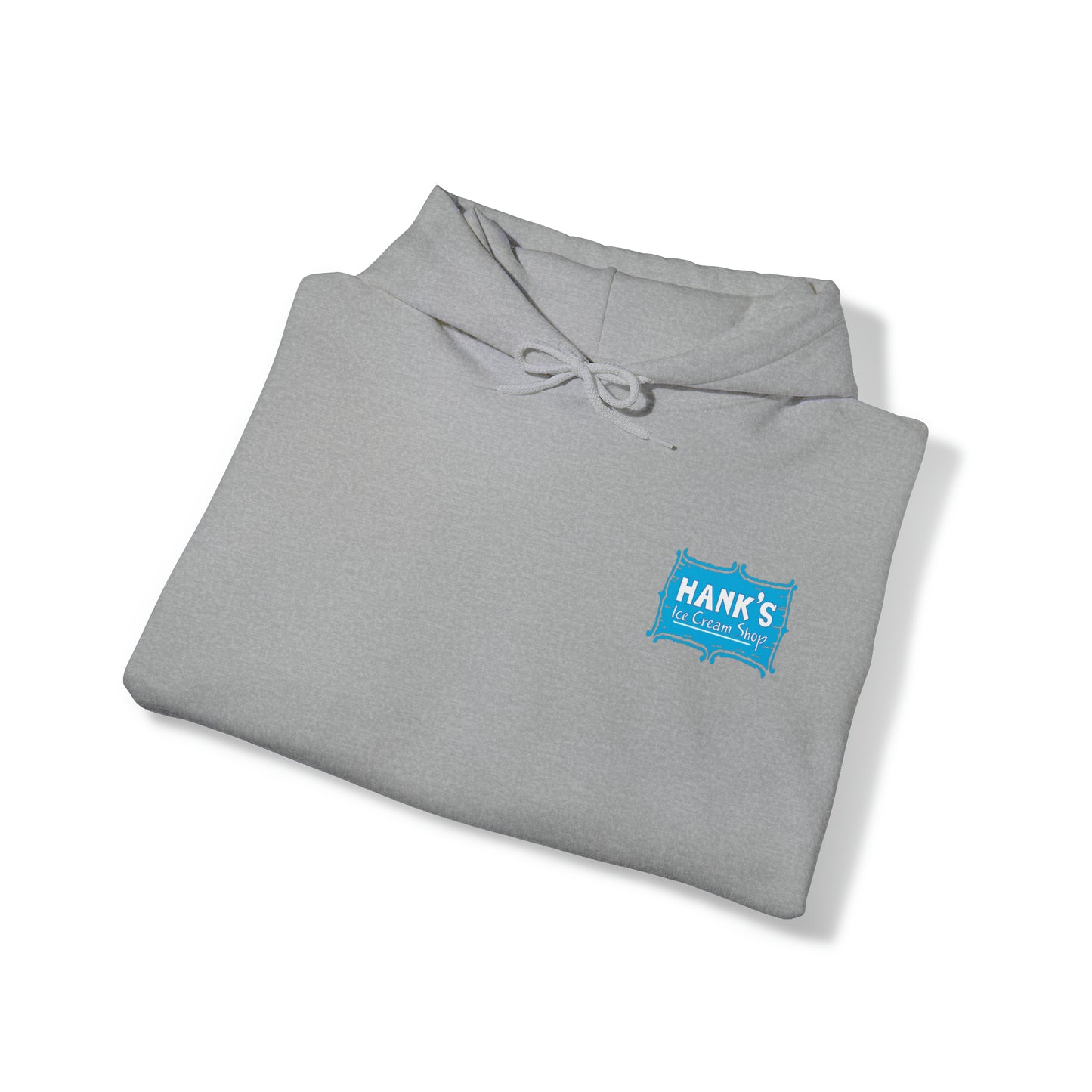 Hank's Hoodie double logo. Adult Heavy Blend™ Hooded Sweatshirt