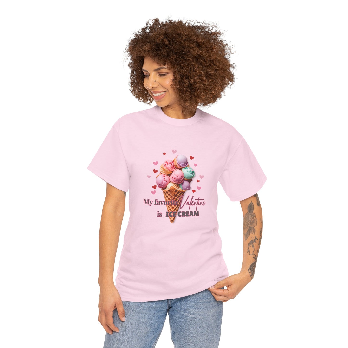 My Favorite Valentine is Ice Cream, Cotton T-shirt