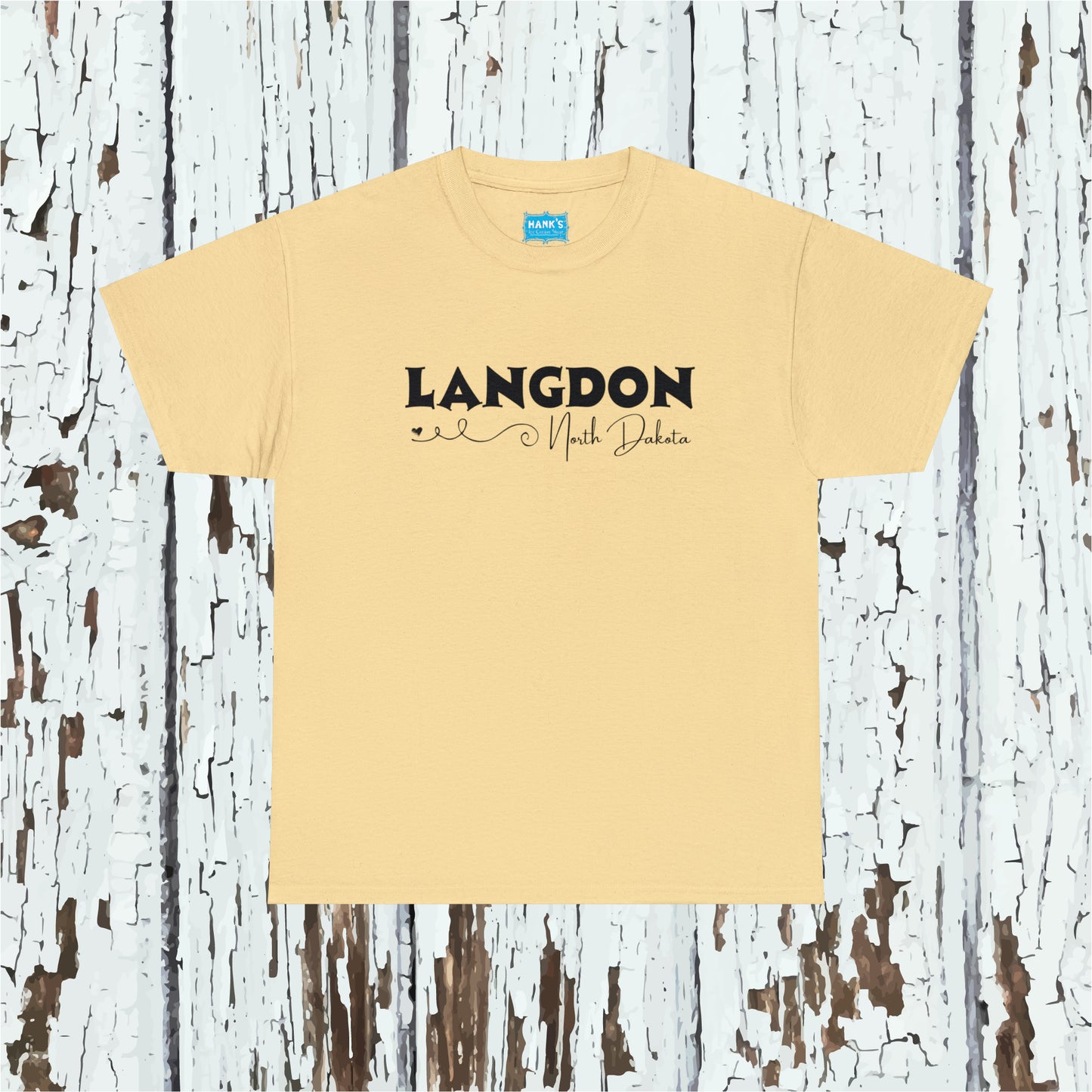 Langdon ND Adult Heavy Cotton Tee