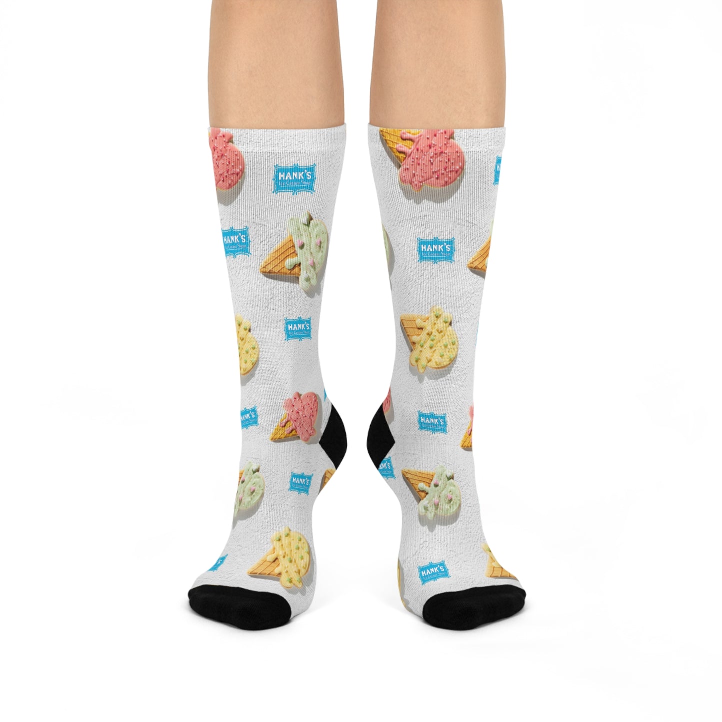 Hank’s white ice cream Cushioned Crew Socks