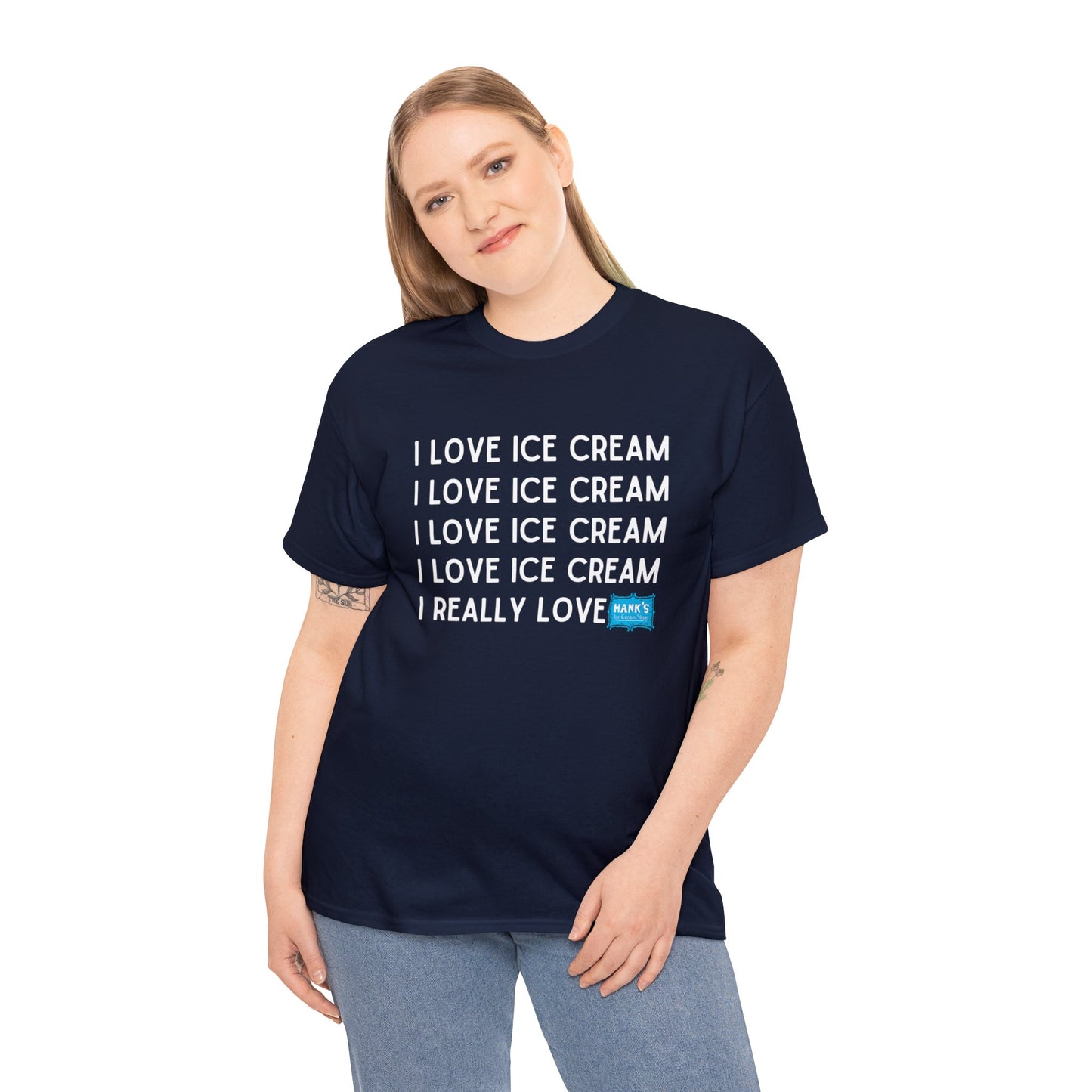 I Love Ice Cream. Adult Heavy Cotton Tee