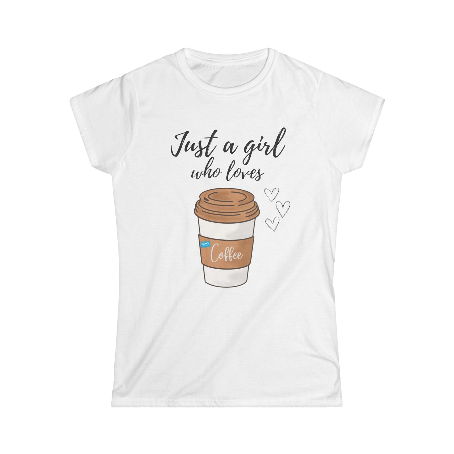 Woman who loves coffee. Women's Softstyle Tee