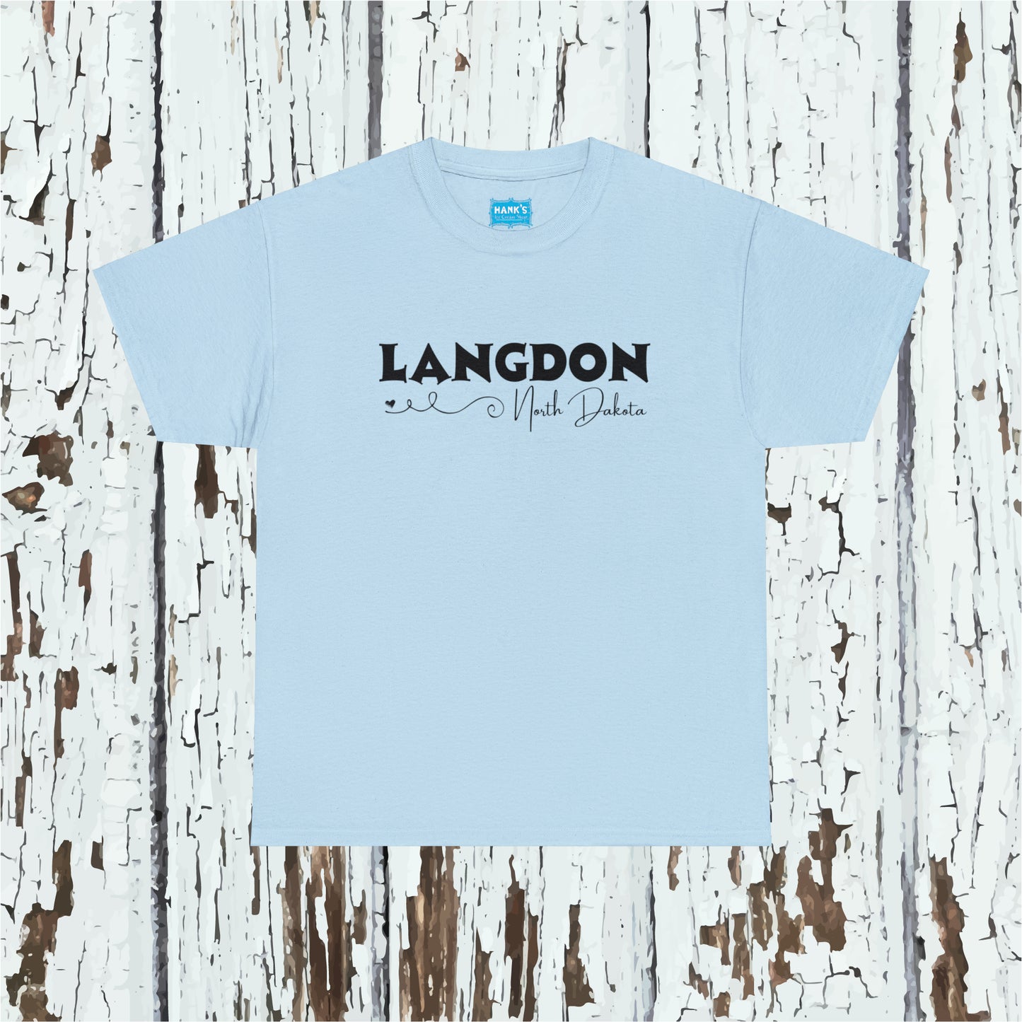 Langdon ND Adult Heavy Cotton Tee