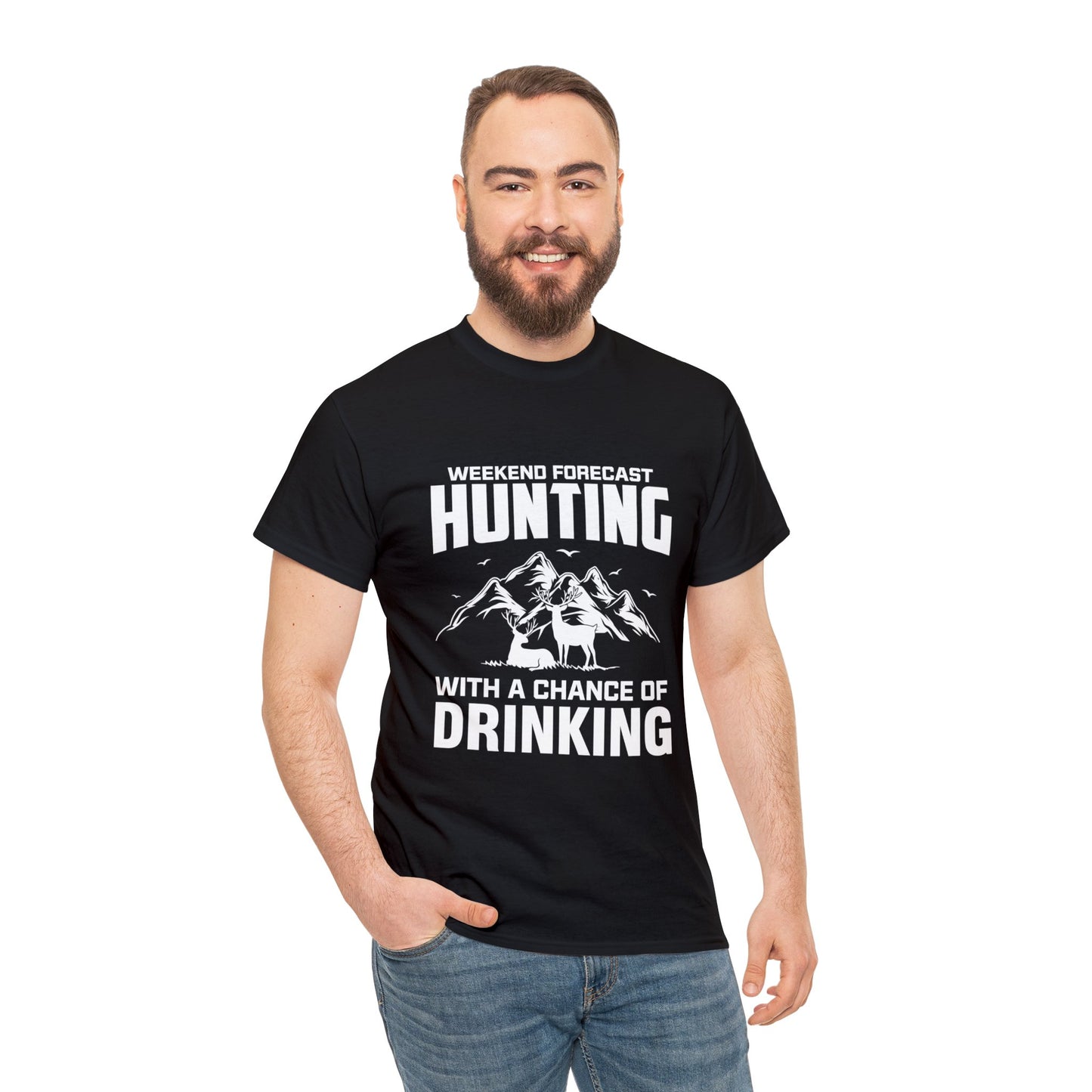 Hunting Forecast. Adult Heavy Cotton Tee