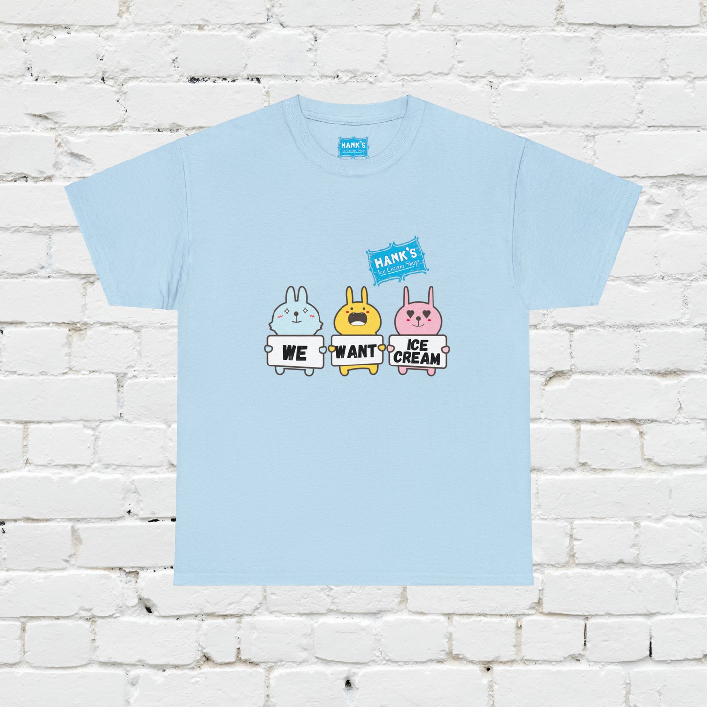 I want Ice Cream. Adult Heavy Cotton Tee