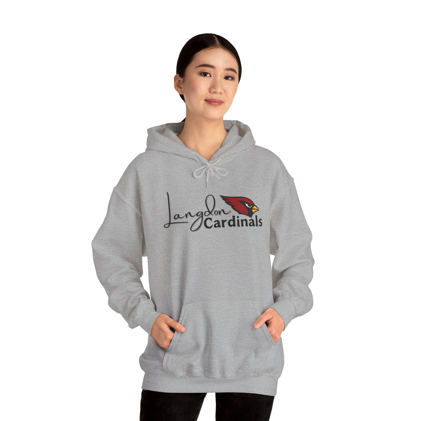 Langdon Cardinal LogoUnisex Heavy Blend™ Hooded Sweatshirt