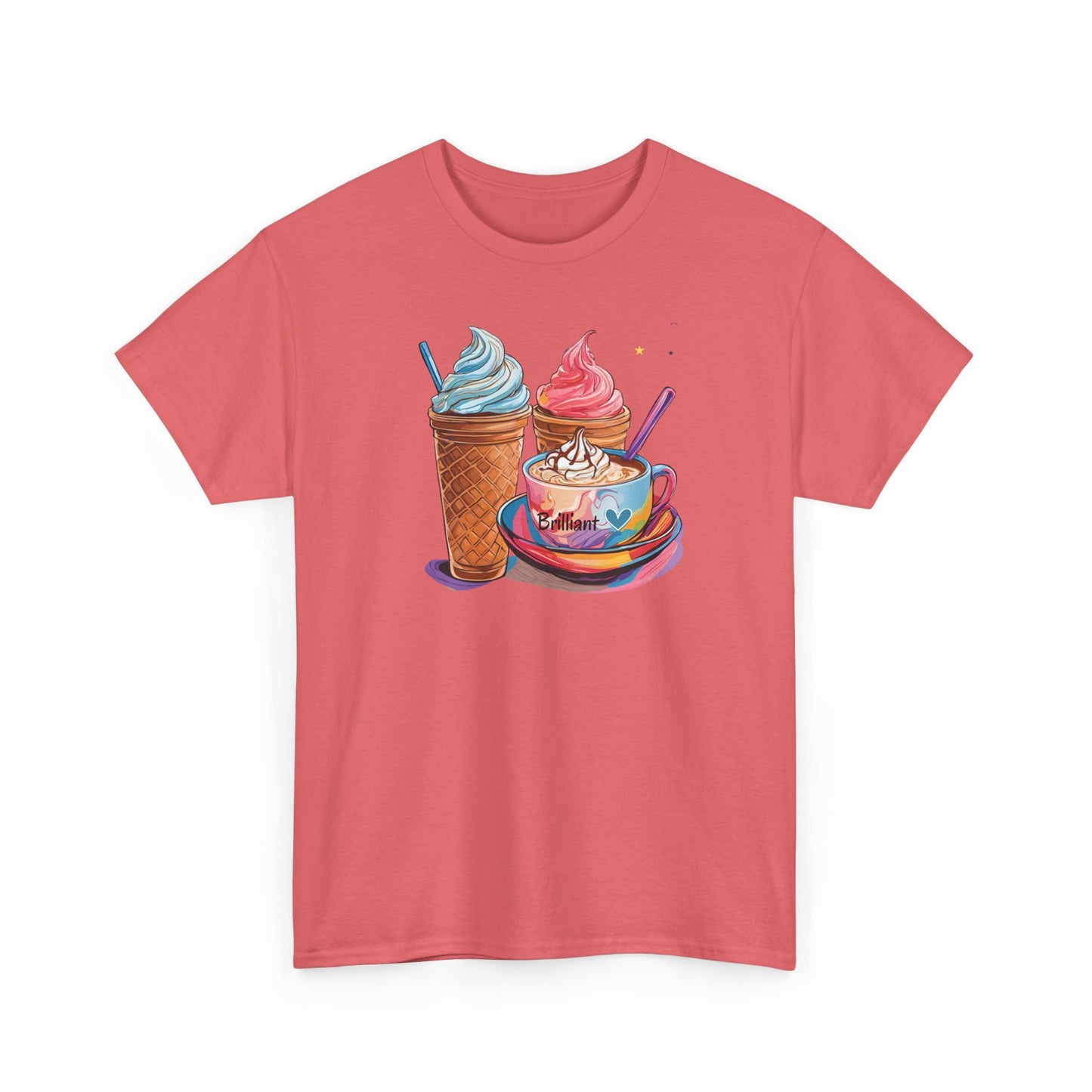 Brilliant Ice Cream Unisex Heavy Cotton Tee - Perfect for Summer Fun