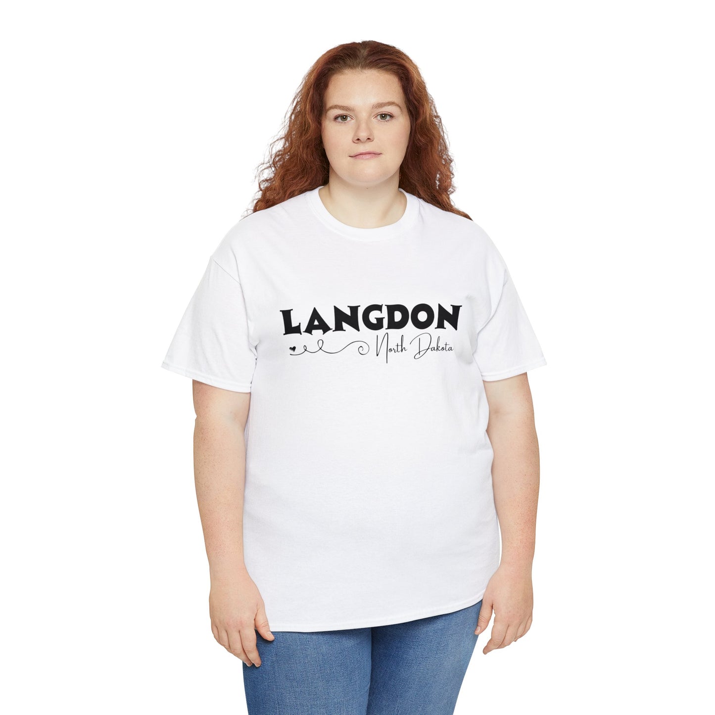 Langdon ND Adult Heavy Cotton Tee