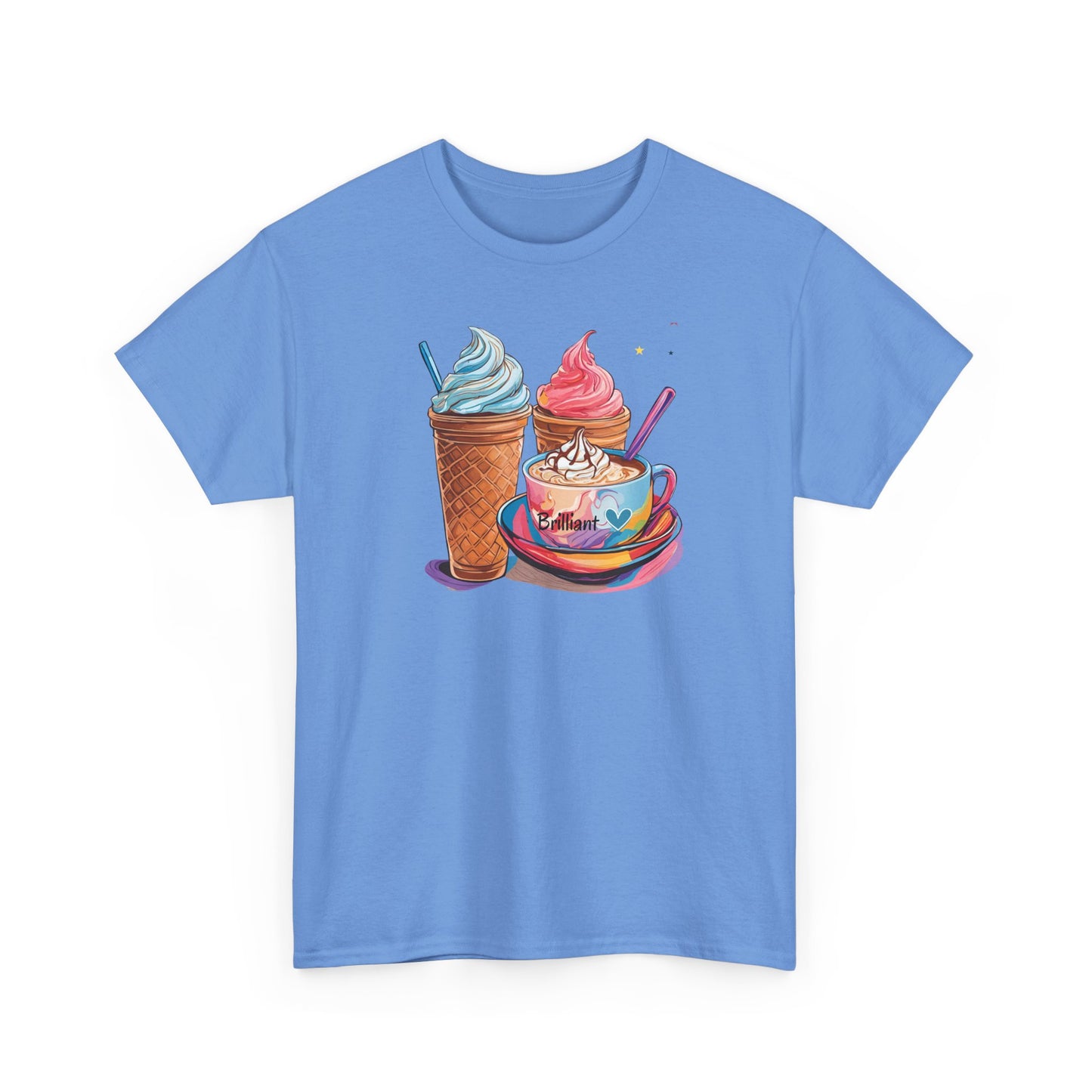 Brilliant Ice Cream Unisex Heavy Cotton Tee - Perfect for Summer Fun