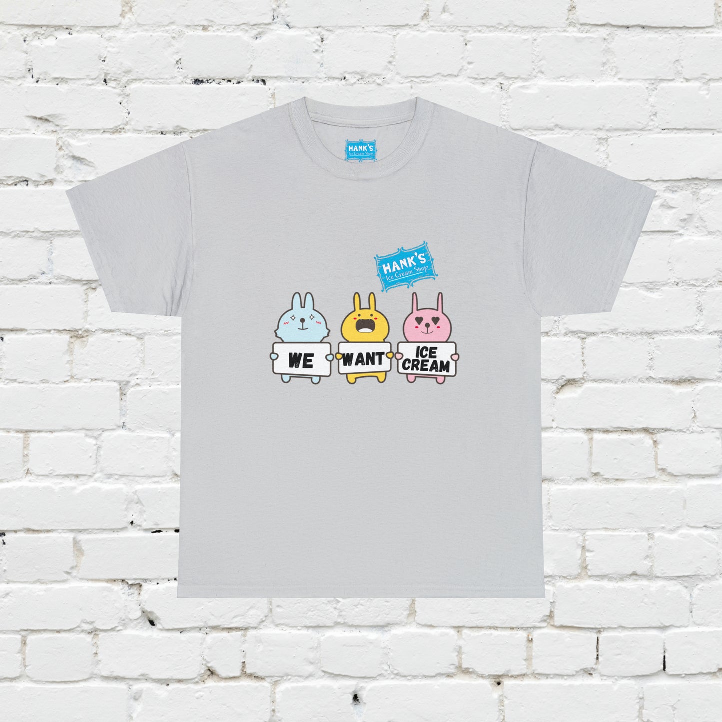 I want Ice Cream. Adult Heavy Cotton Tee