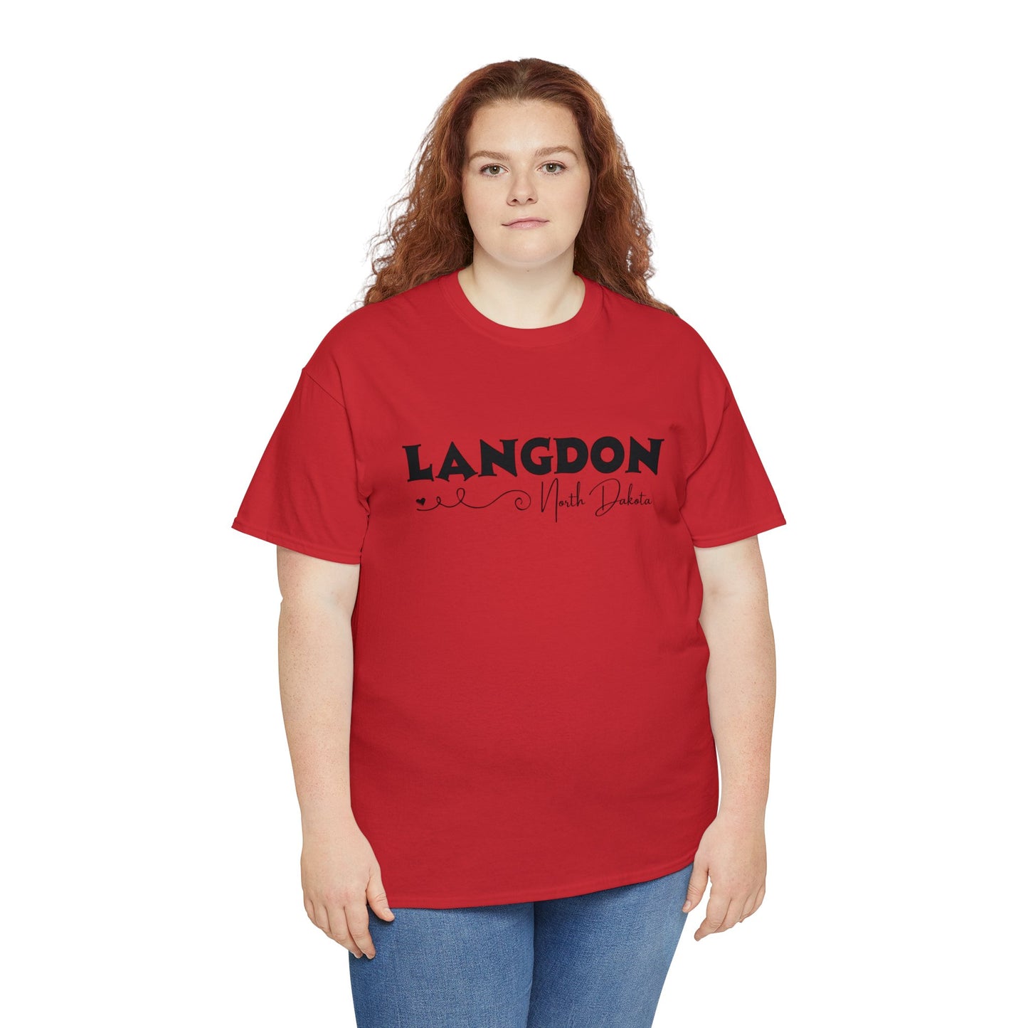 Langdon ND Adult Heavy Cotton Tee