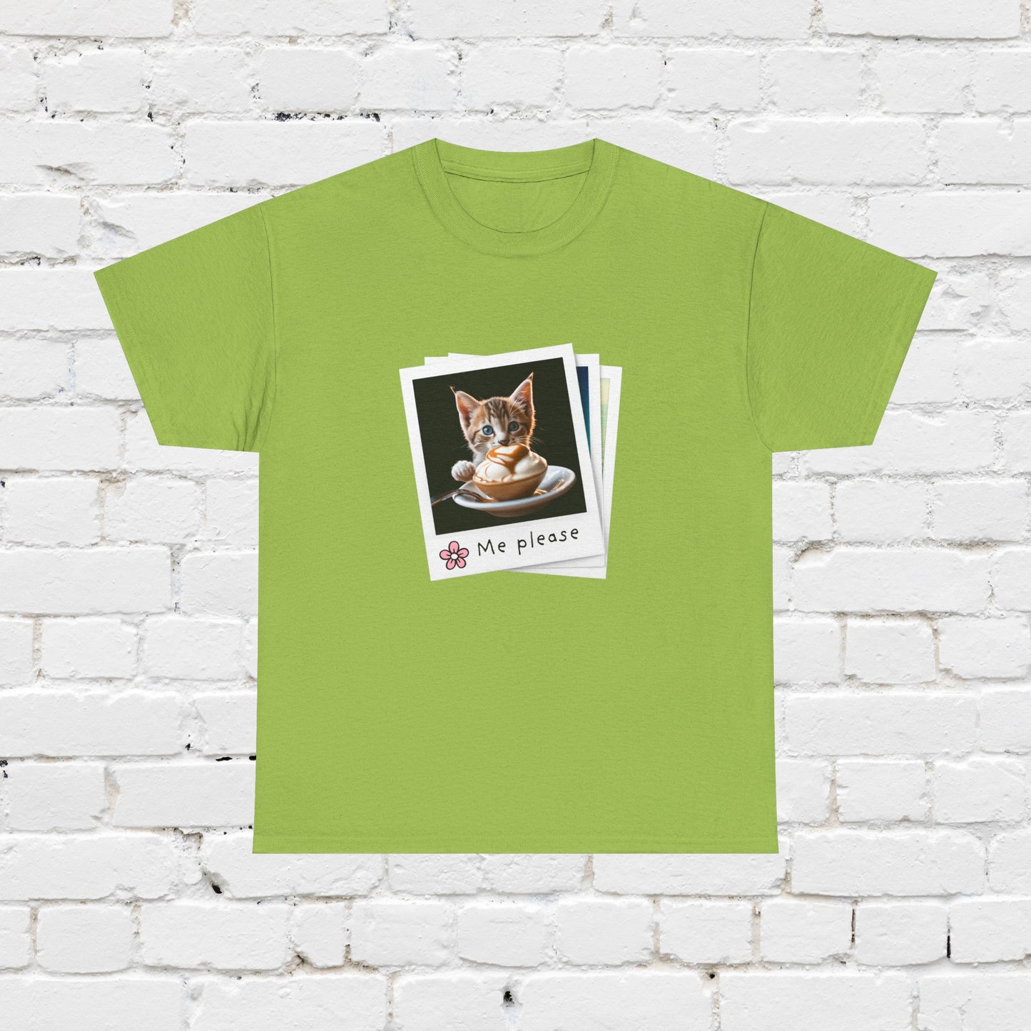 Cute Cat Lover Tee, Unisex Heavy Cotton T-Shirt, Cat Lover Gift, Funny Pet Shirt, Animal Lover Apparel, Me Please Tee, Everyday Casual Wear