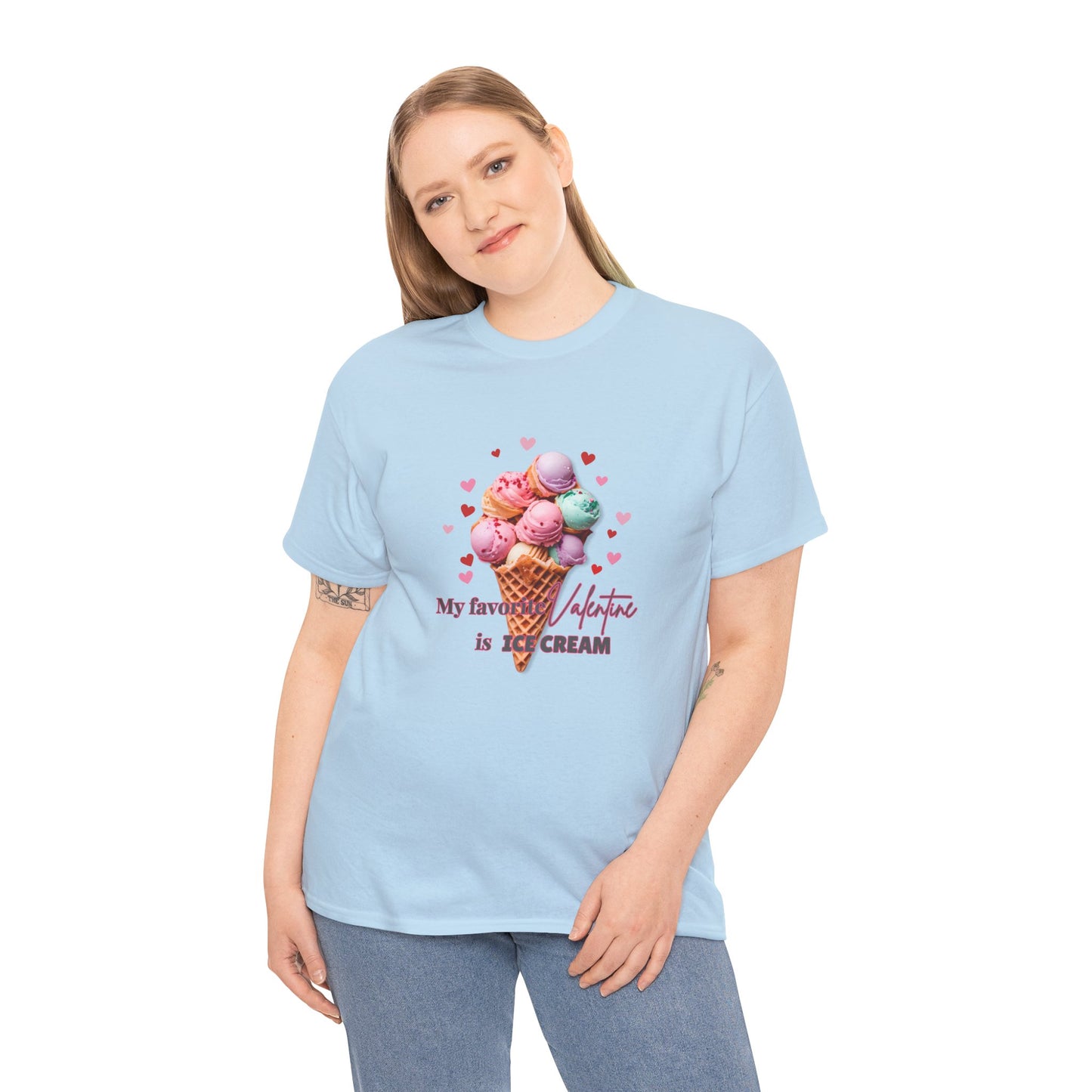 My Favorite Valentine is Ice Cream, Cotton T-shirt