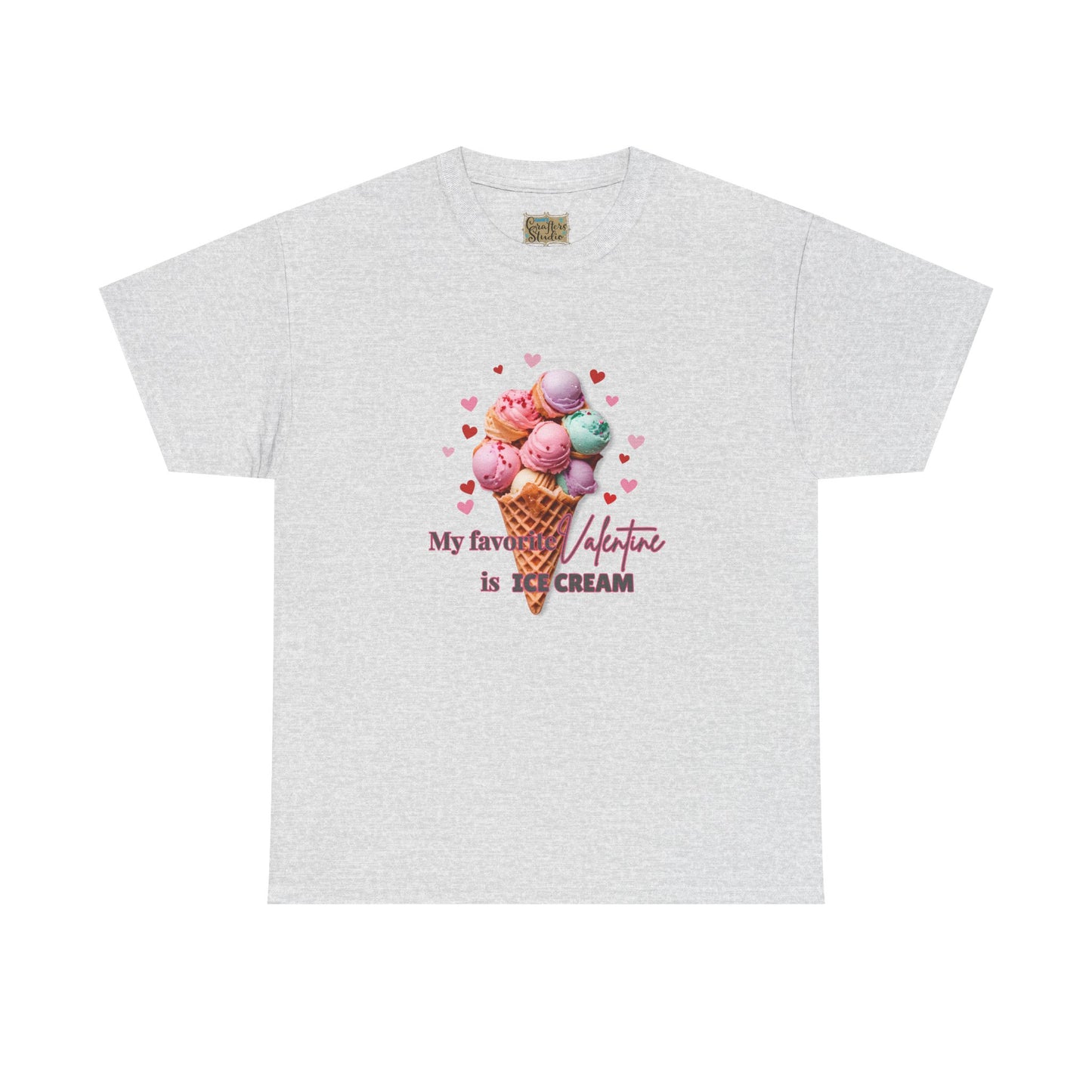 My Favorite Valentine is Ice Cream, Cotton T-shirt