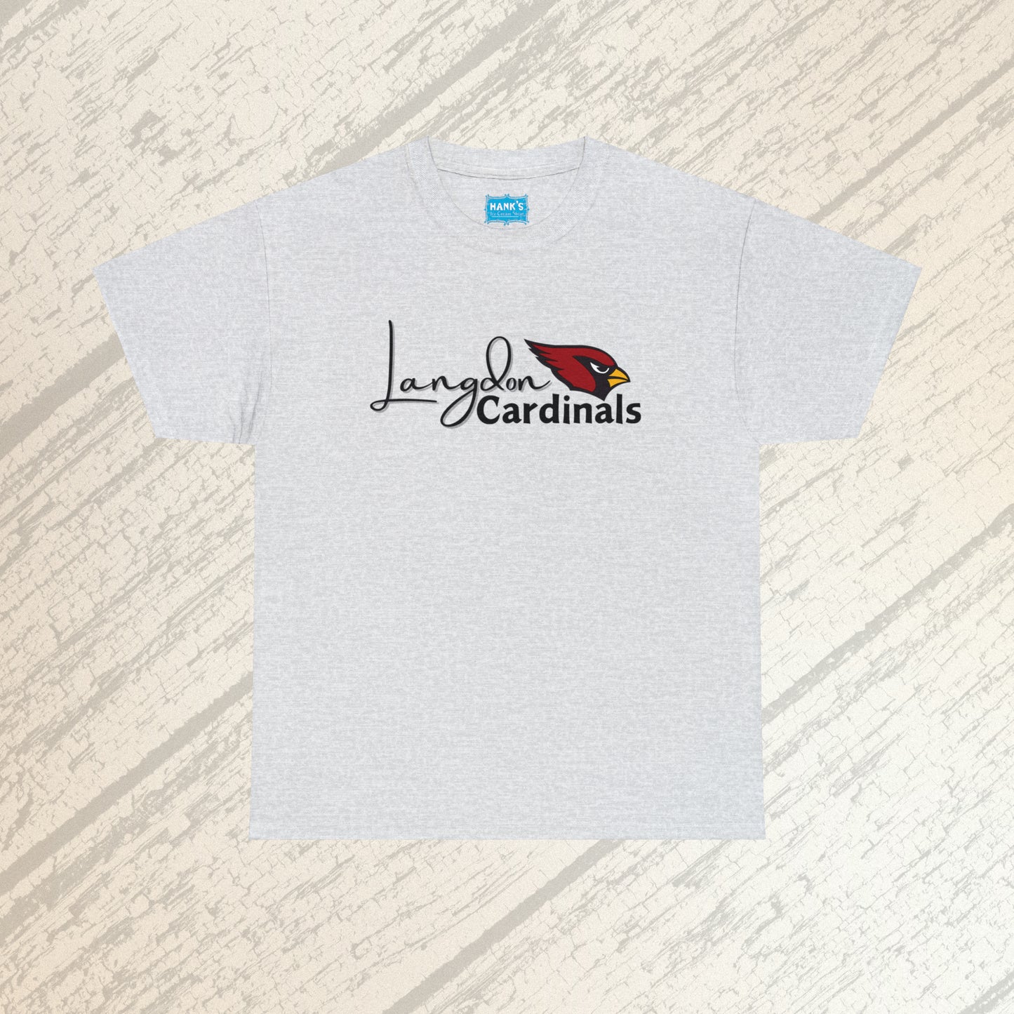 Langdon Cardinal logo2 Heavy Cotton Tee