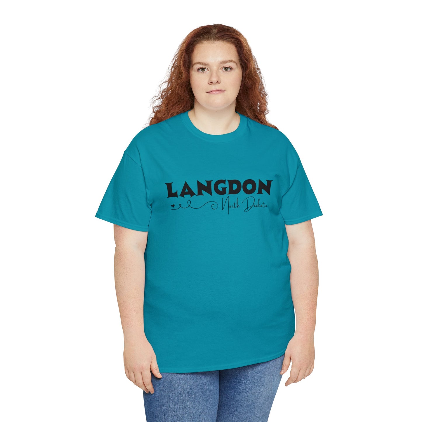 Langdon ND Adult Heavy Cotton Tee