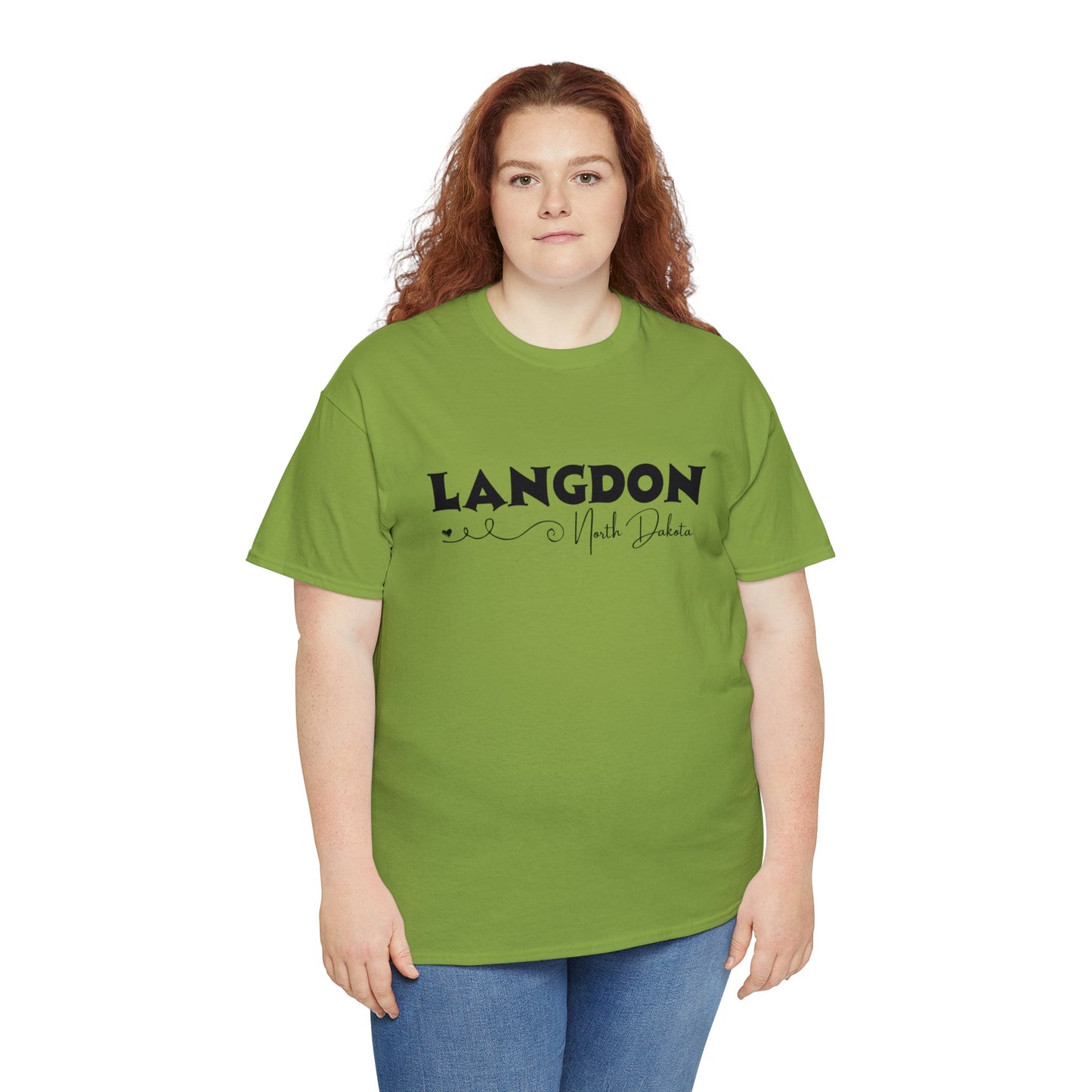 Langdon ND Adult Heavy Cotton Tee