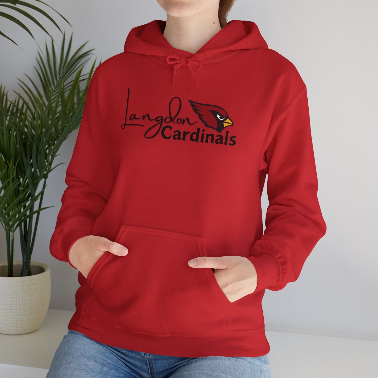 Langdon Cardinal LogoUnisex Heavy Blend™ Hooded Sweatshirt