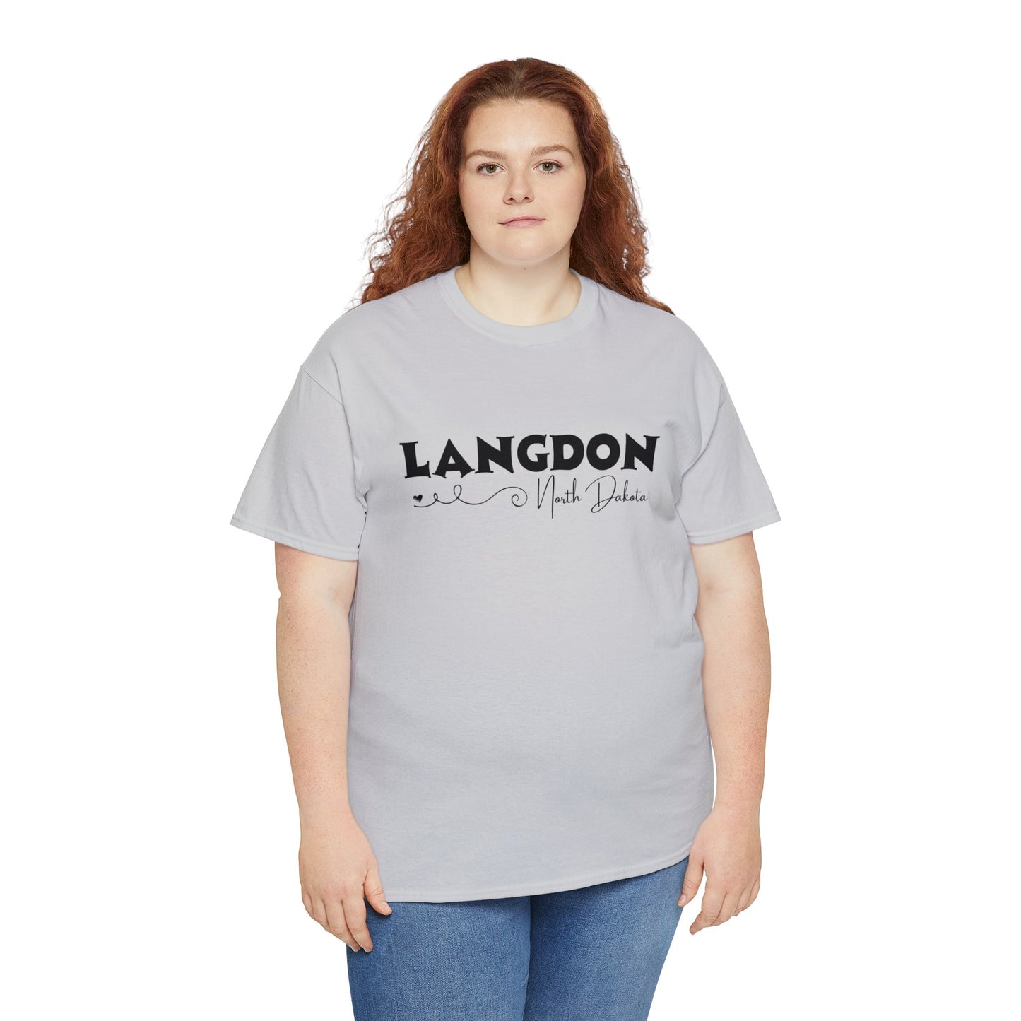 Langdon ND Adult Heavy Cotton Tee