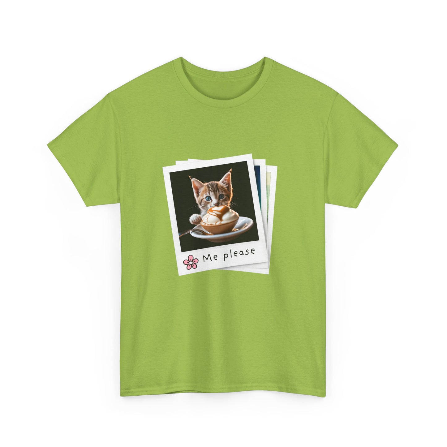 Cute Cat Lover Tee, Unisex Heavy Cotton T-Shirt, Cat Lover Gift, Funny Pet Shirt, Animal Lover Apparel, Me Please Tee, Everyday Casual Wear