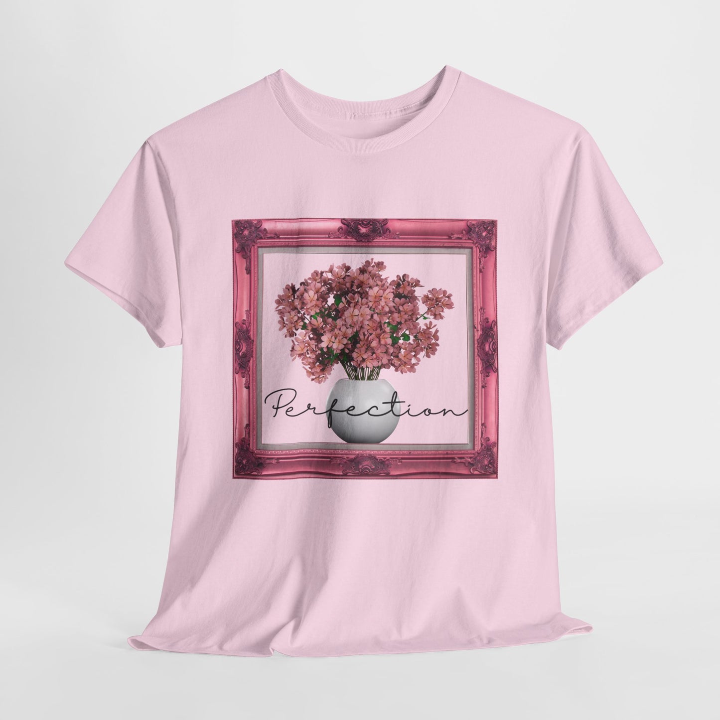 Flower Frame Unisex Heavy Cotton Tee - 'Perfection' Design